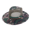 Men's Camo Outdoor Safari Hat with Mesh Crown