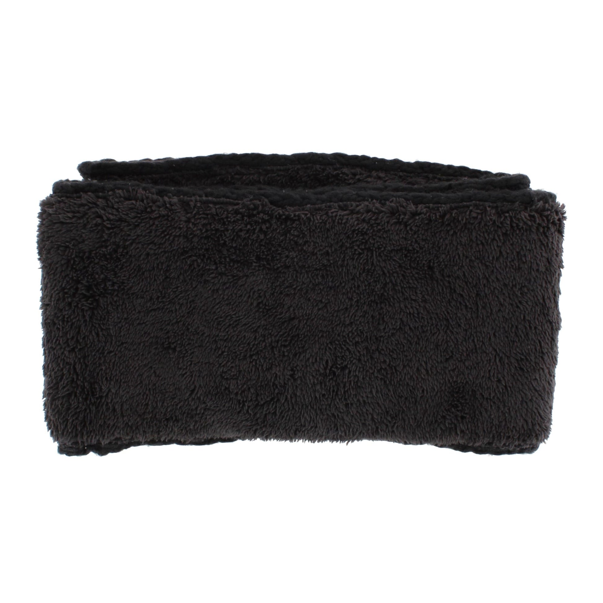 Angela & William Women's Wool Cable Knit Winter Infinity Scarf with Sherpa Lining - Black