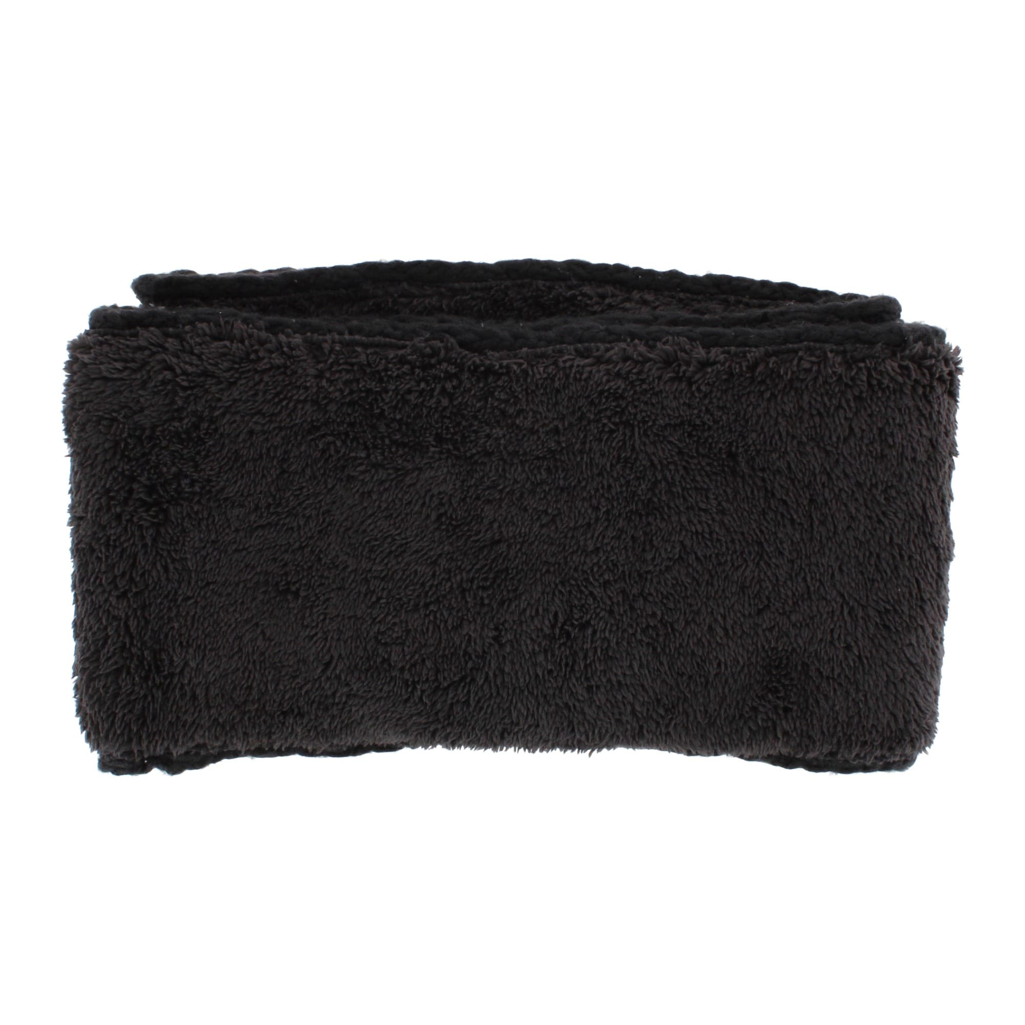 Angela & William Women's Wool Cable Knit Winter Infinity Scarf with Sherpa Lining - Black
