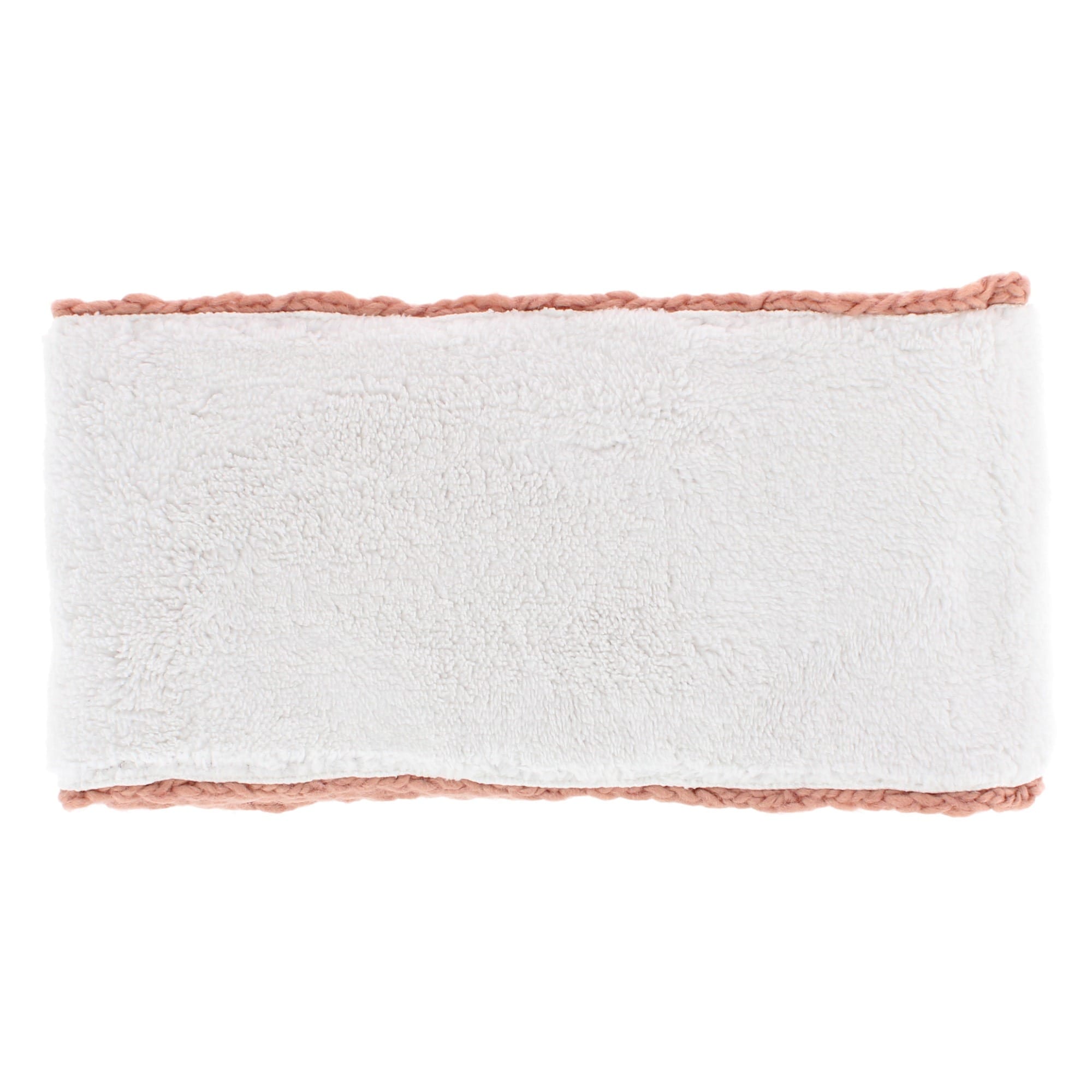 Angela & William Women's Wool Cable Knit Winter Infinity Scarf with Sherpa Lining - Pink