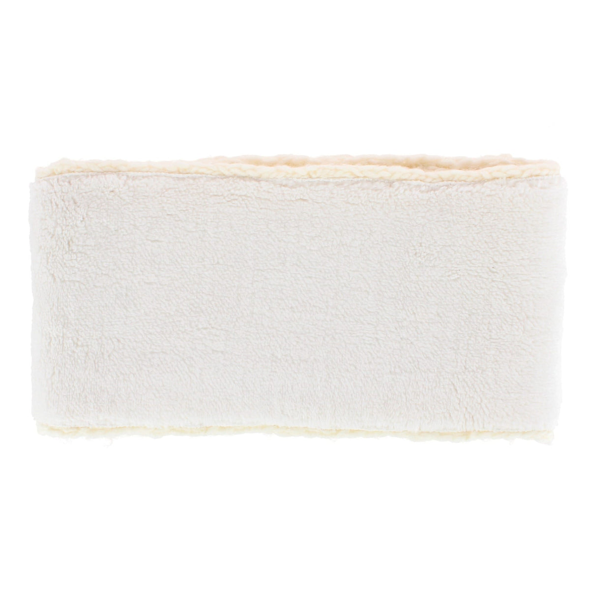 Angela & William Women's Wool Cable Knit Winter Infinity Scarf with Sherpa Lining - White