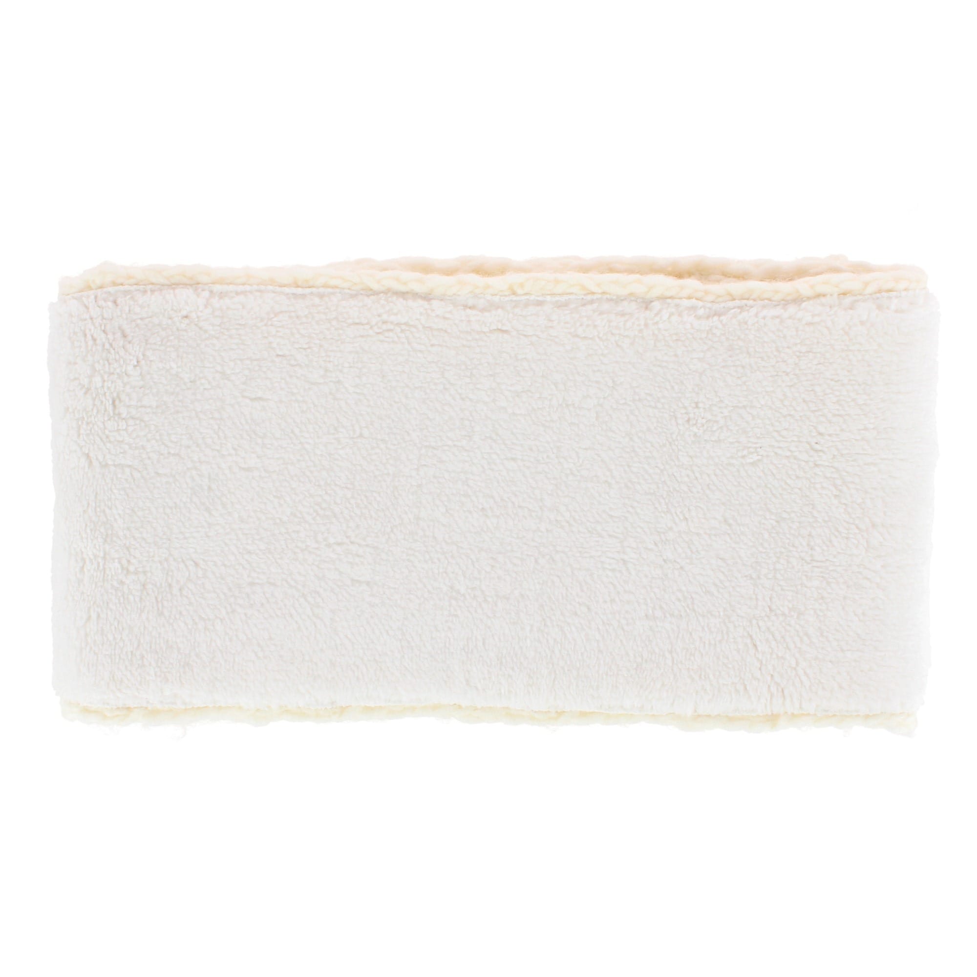 Angela & William Women's Wool Cable Knit Winter Infinity Scarf with Sherpa Lining - White