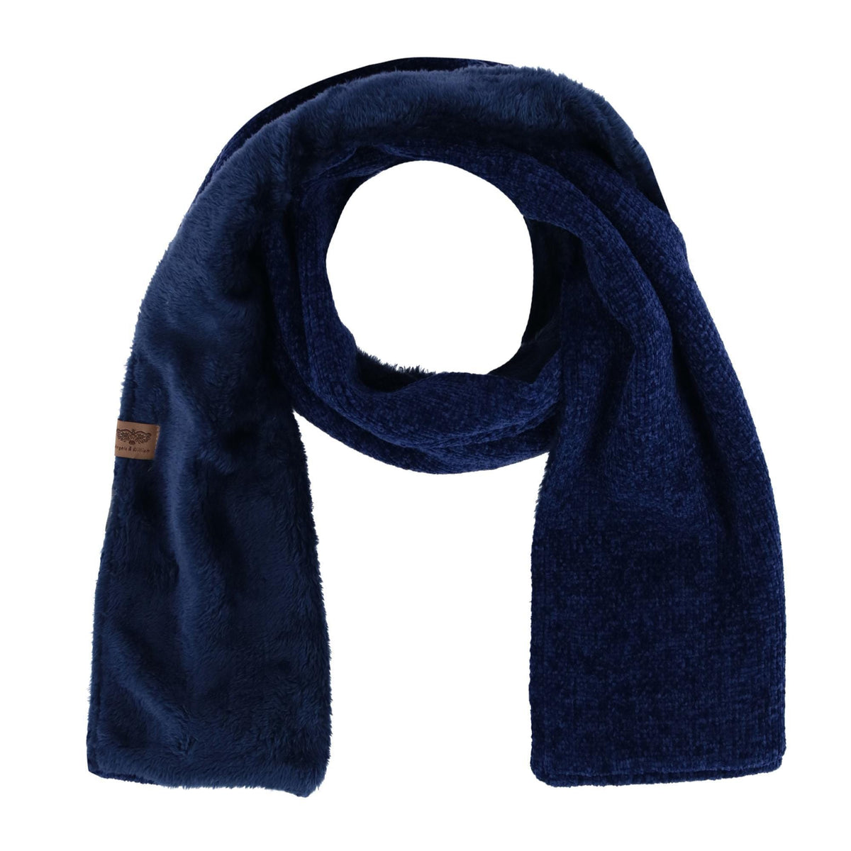 Epoch Hats Company Women's Knit Faux Sherpa Lined Winter Scarf - Navy