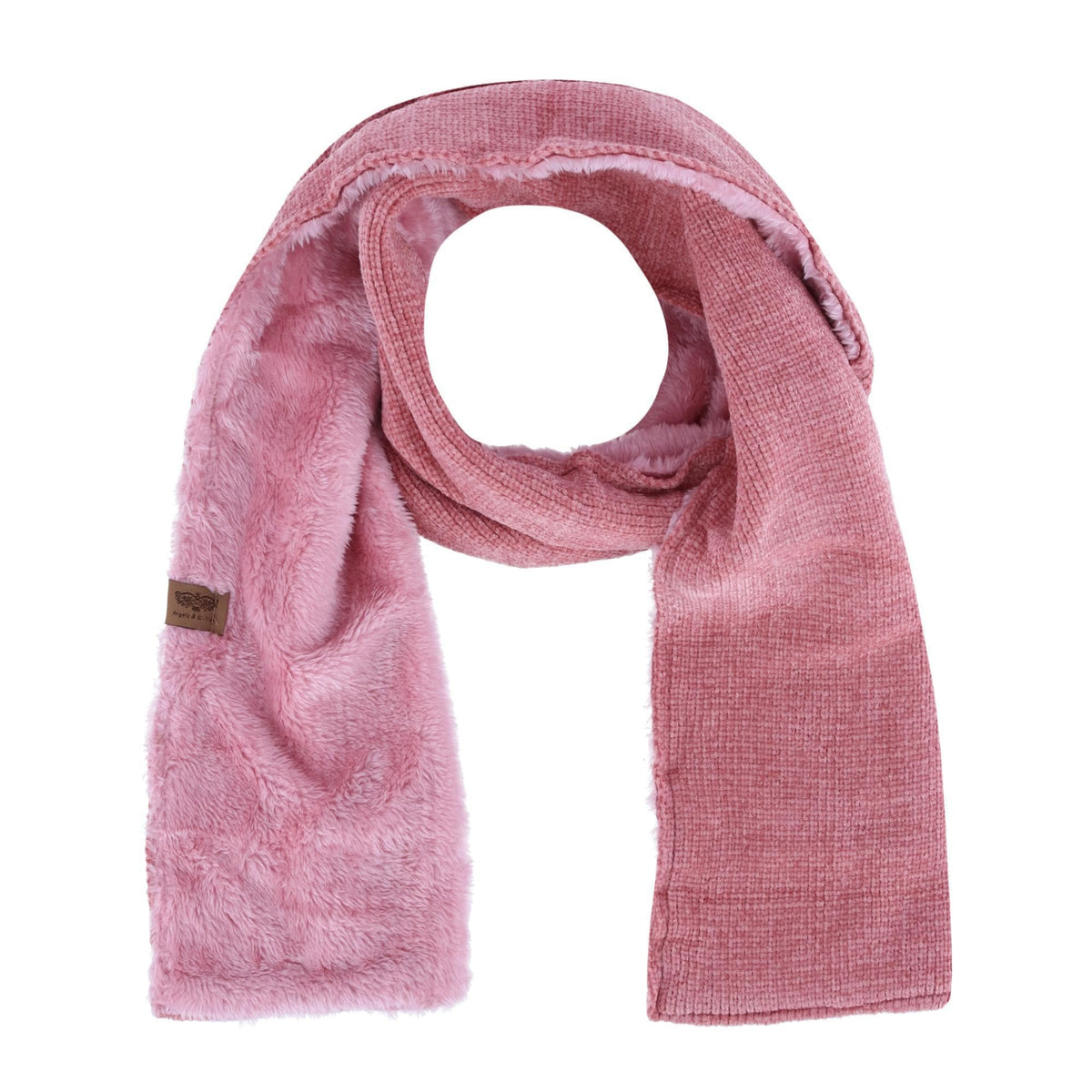 Epoch Hats Company Women's Knit Faux Sherpa Lined Winter Scarf - Pink