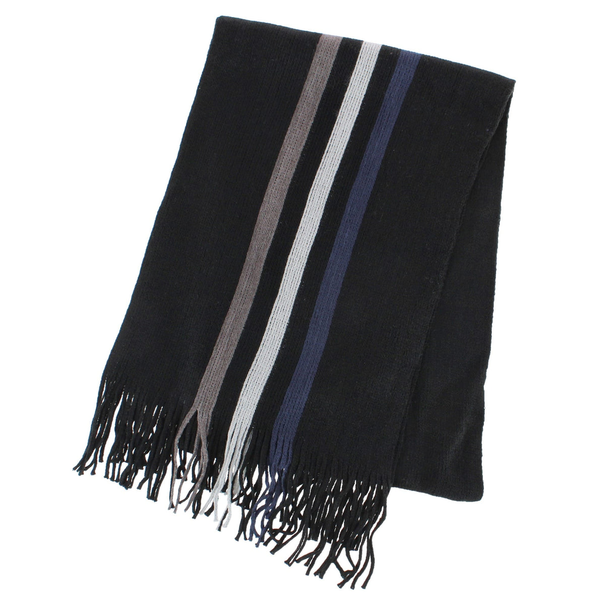 Epoch Hats Company Men's Classic Striped Winter Scarf - Black