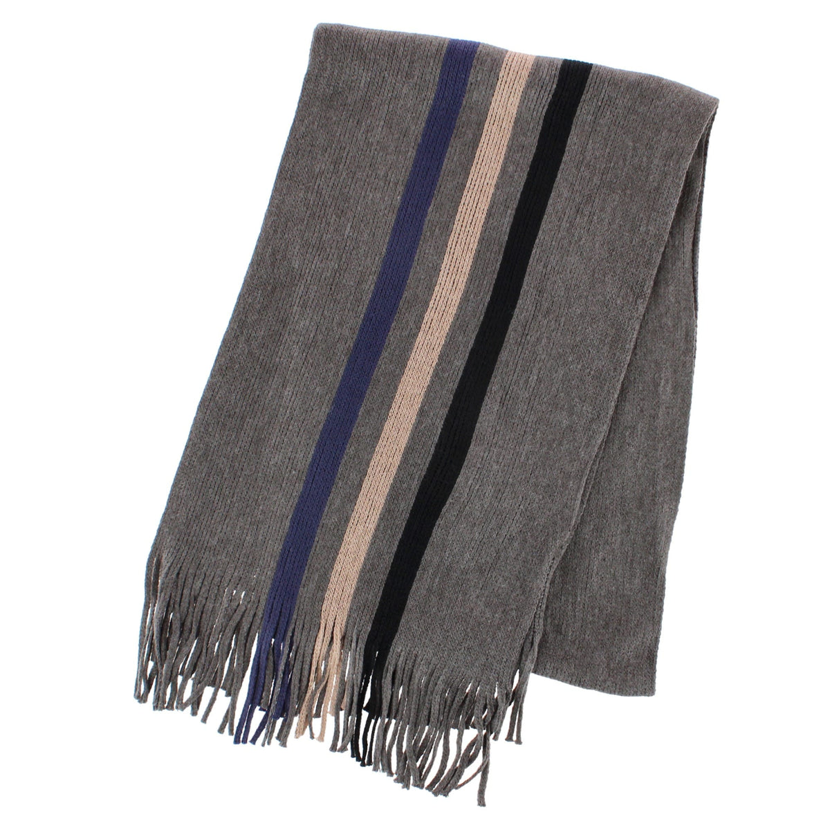 Epoch Hats Company Men's Classic Striped Winter Scarf - Grey