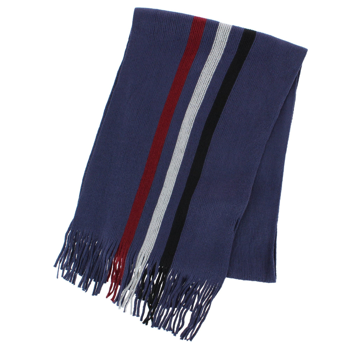 Epoch Hats Company Men's Classic Striped Winter Scarf - Navy