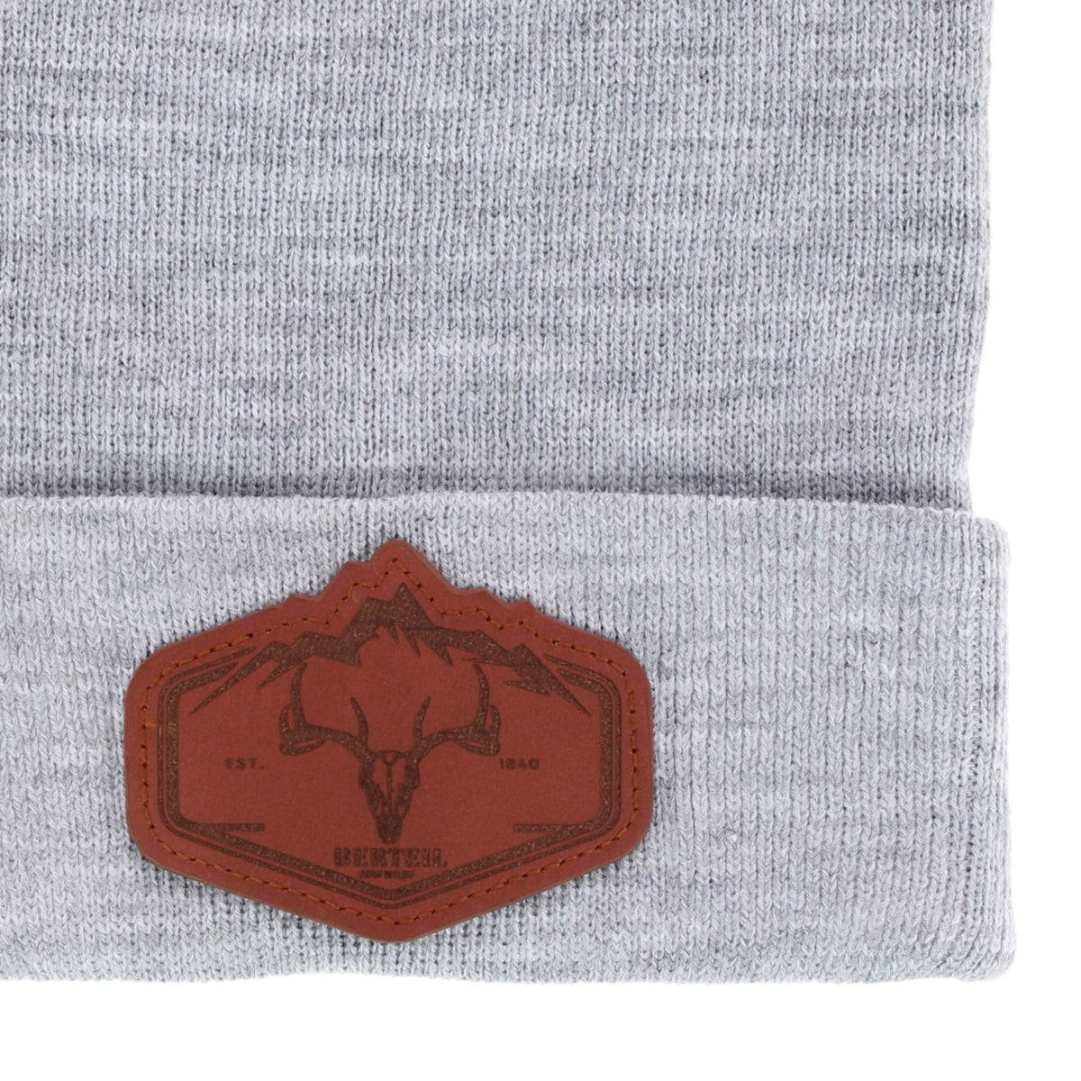 Epoch Hats Company Men's Knit Winter Beanie with Deer Mountain Patch - Grey