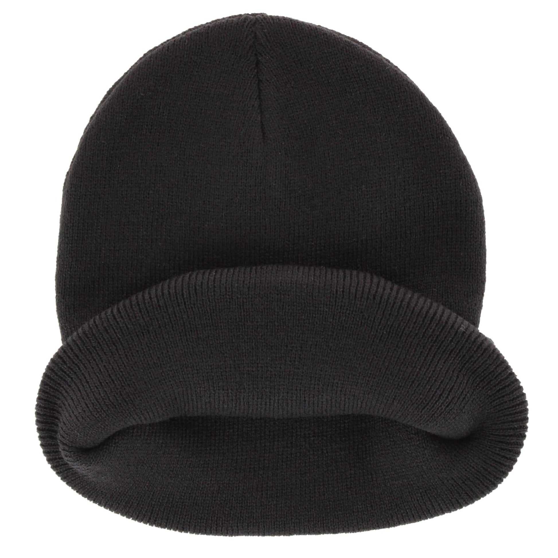 Epoch Hats Company Men's Knit Winter Beanie with American Flag Eagle Patch - Black