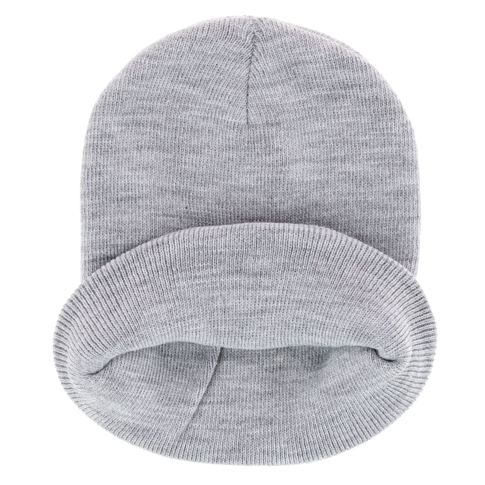 Epoch Hats Company Men's Knit Winter Beanie with American Flag Eagle Patch - Grey