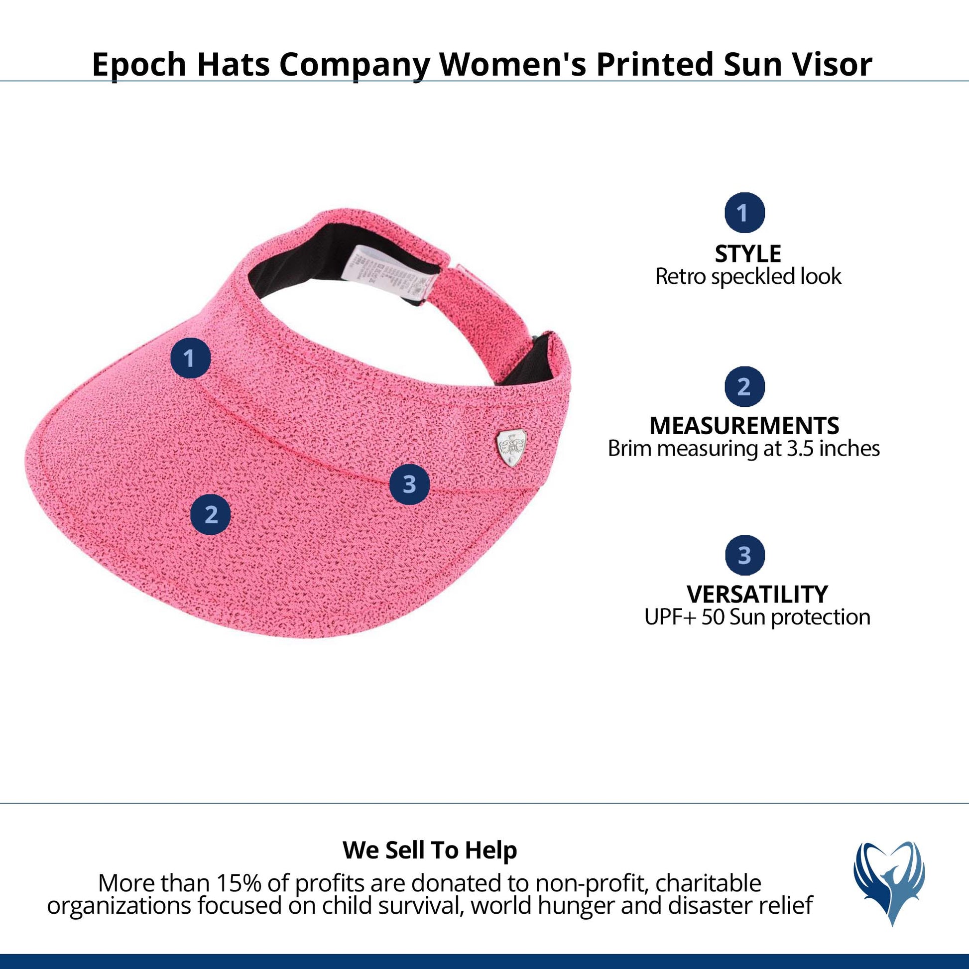 Epoch Hats Company Women's Printed Sun Visor - Hot Pink