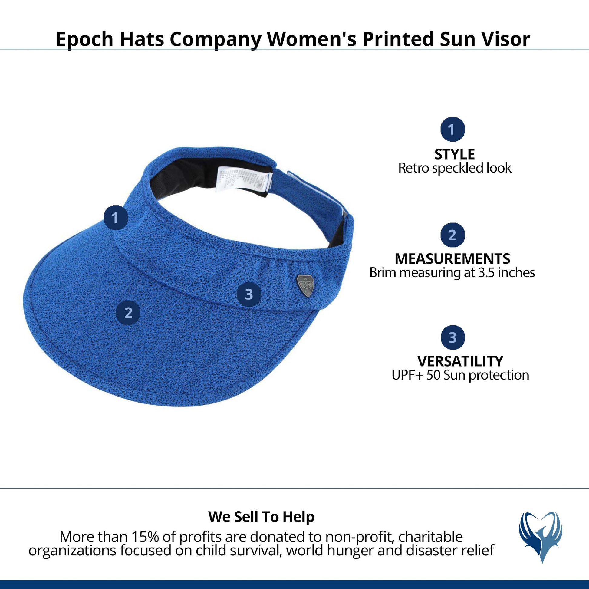 Epoch Hats Company Women's Printed Sun Visor - Royal