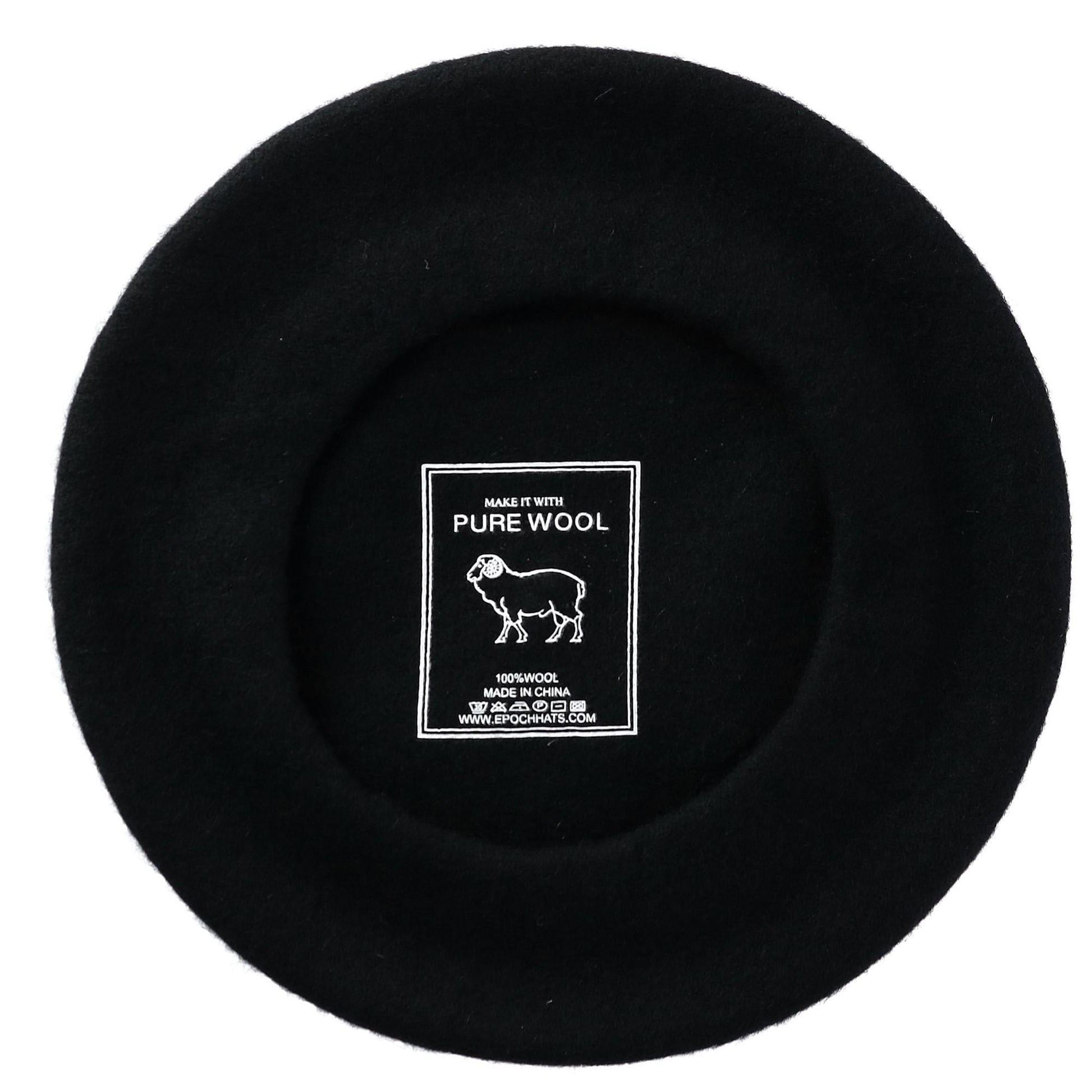Angela & William Women's Wool Beret - Black