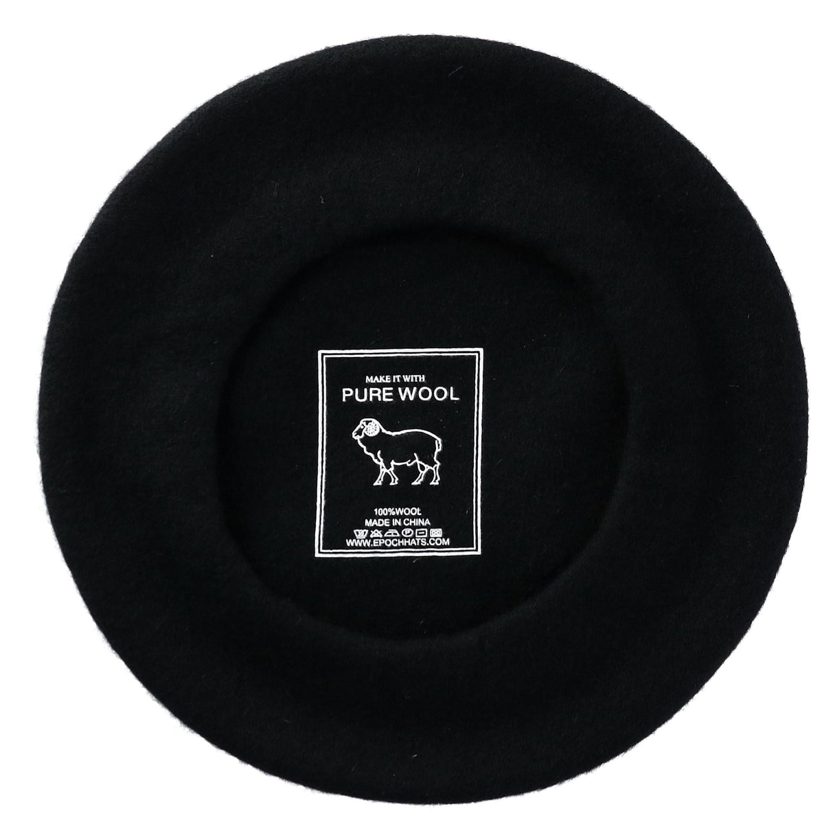 Angela & William Women's Wool Beret - Black