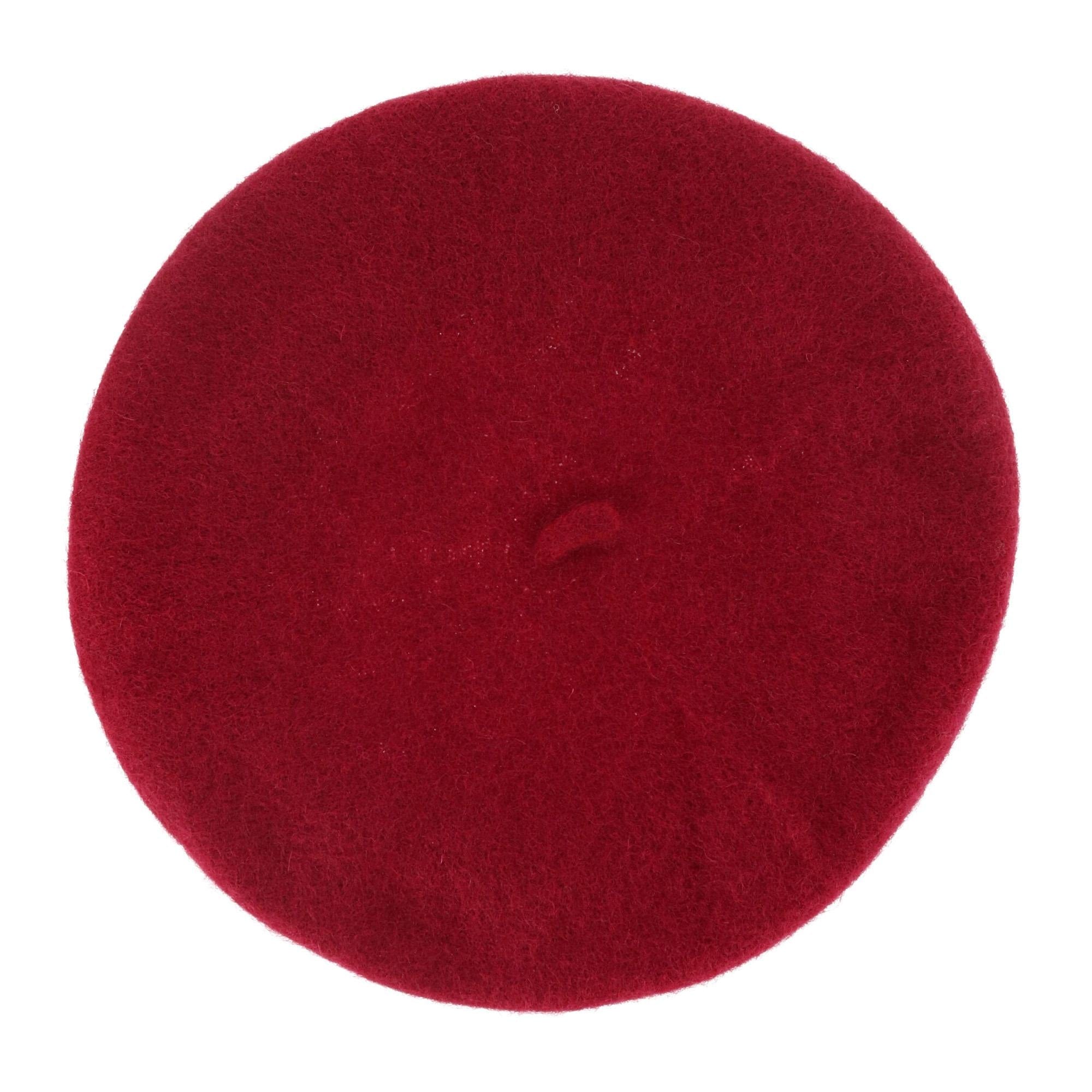 Angela & William Women's Wool Beret - Burgundy