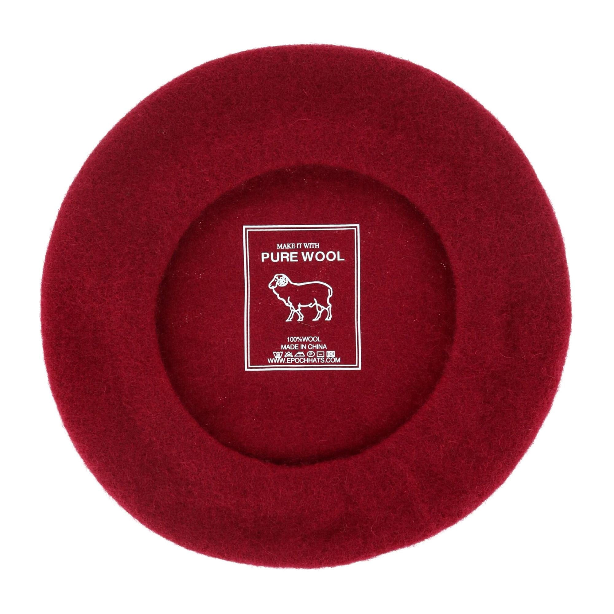 Angela & William Women's Wool Beret - Burgundy