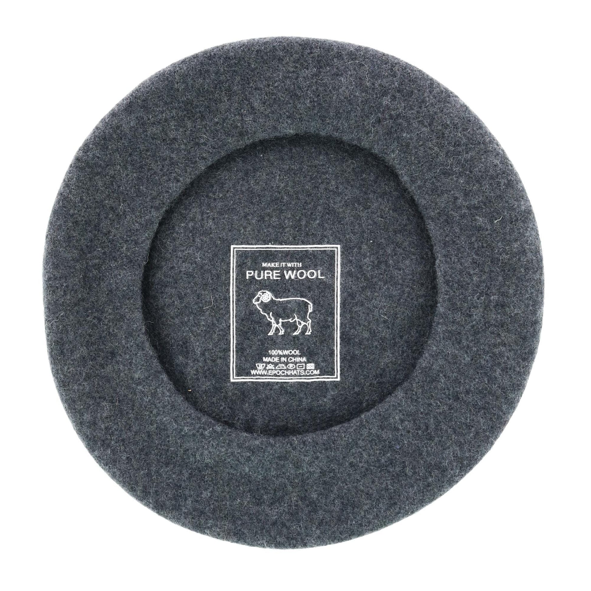 Angela & William Women's Wool Beret - Charcoal
