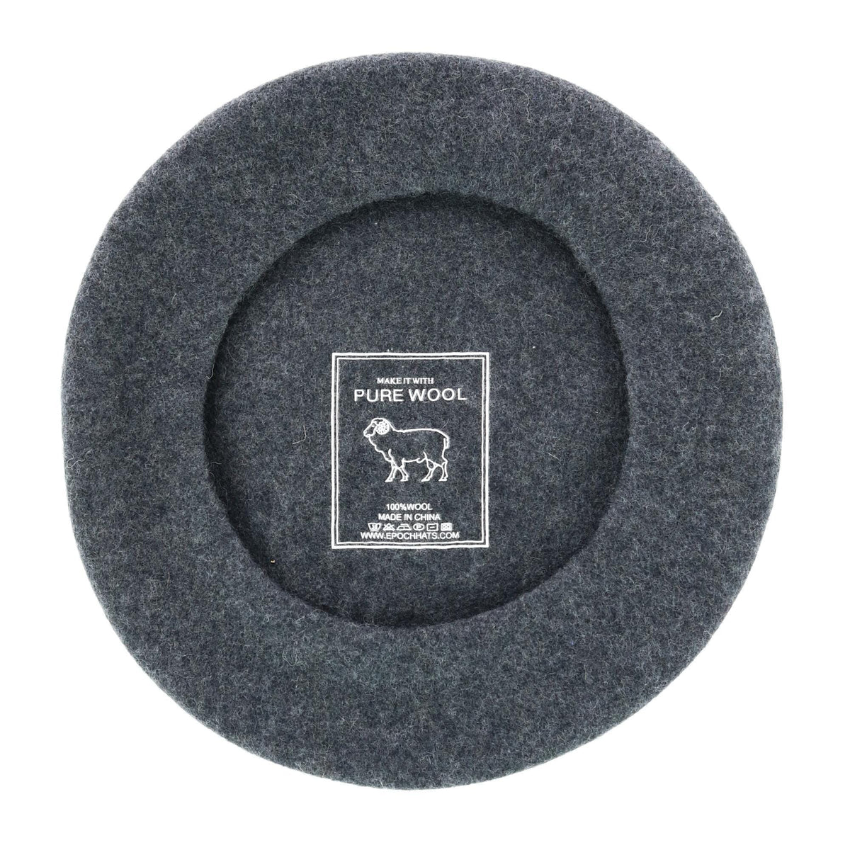 Angela & William Women's Wool Beret - Charcoal