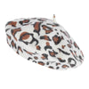 Women's French Leopard Print Wool Beret Hat