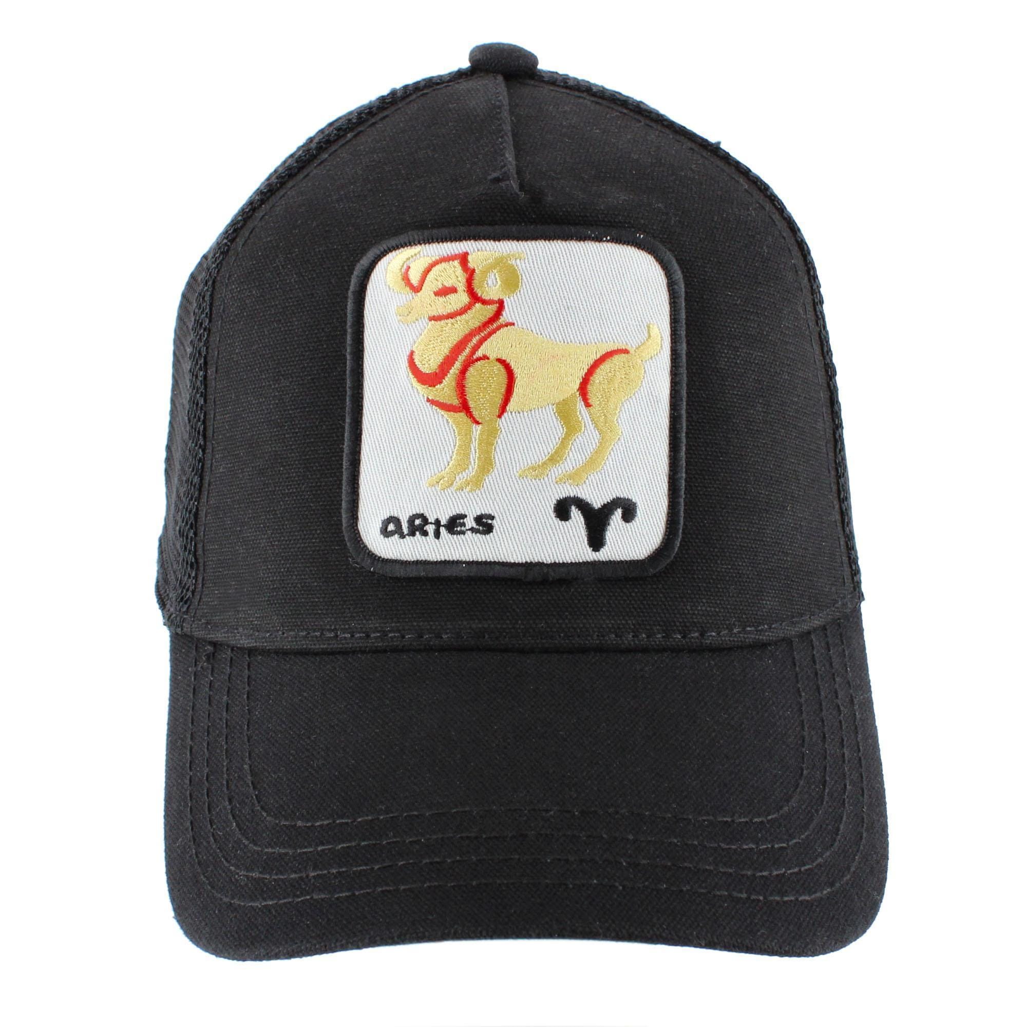 CTM® Unisex Zodiac Sign Astrology Patch Trucker Hat