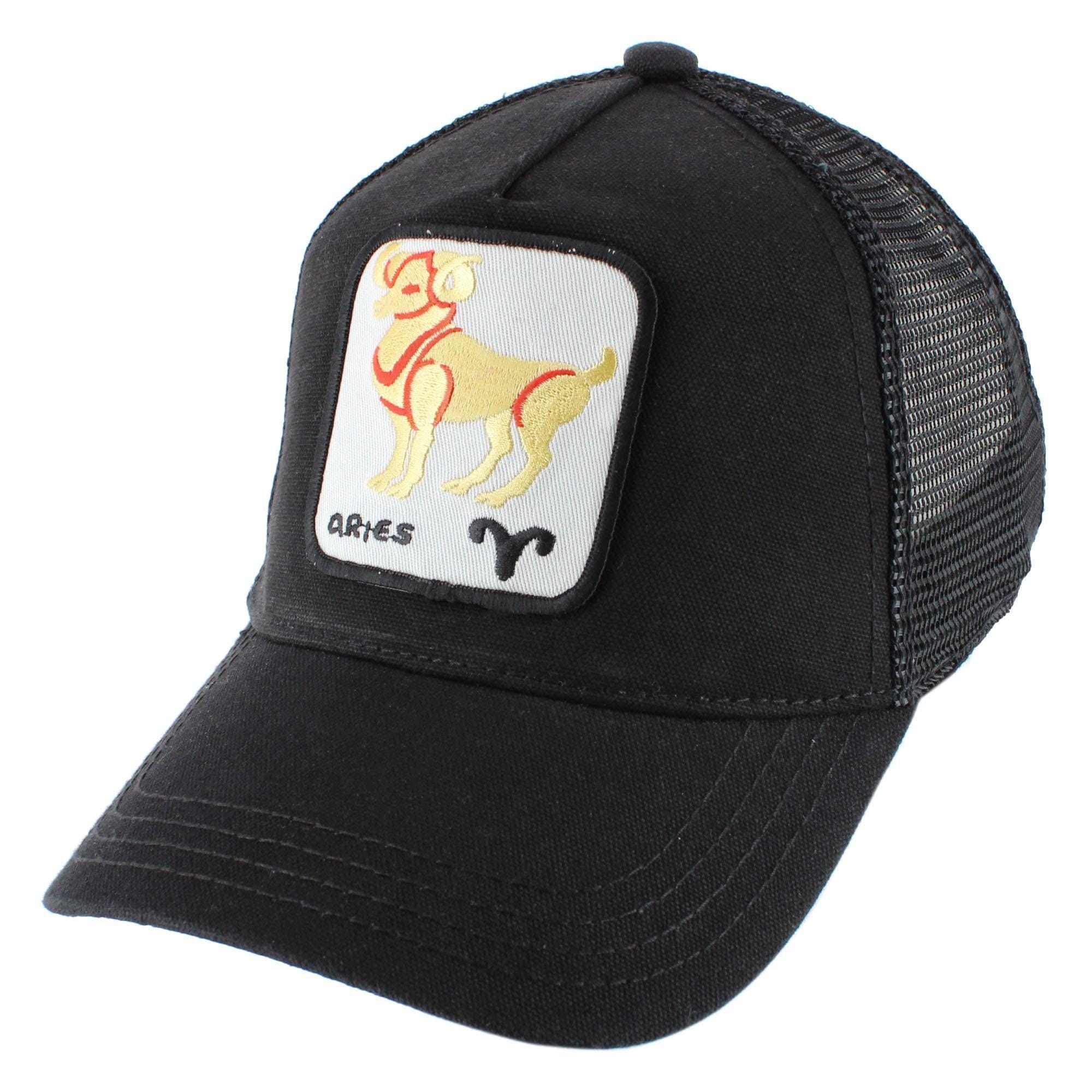 CTM® Unisex Zodiac Sign Astrology Patch Trucker Hat - Aries