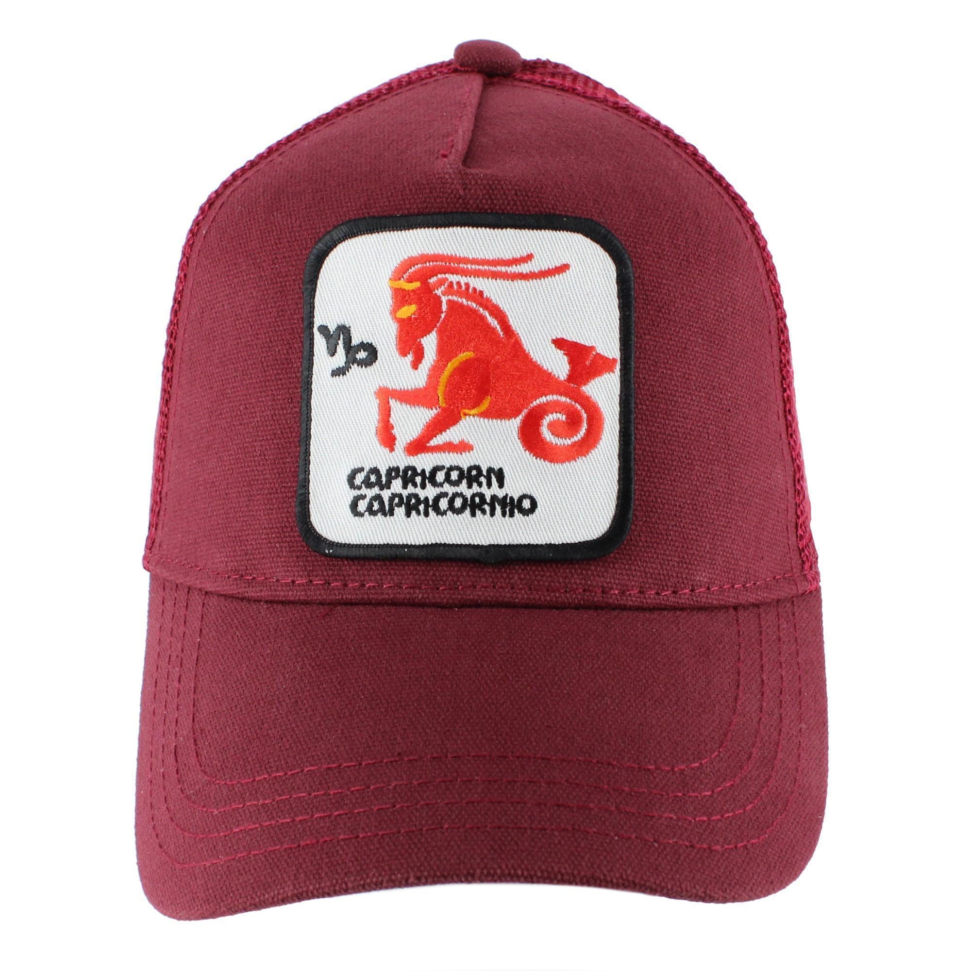 CTM® Unisex Zodiac Sign Astrology Patch Trucker Hat - Capricorn