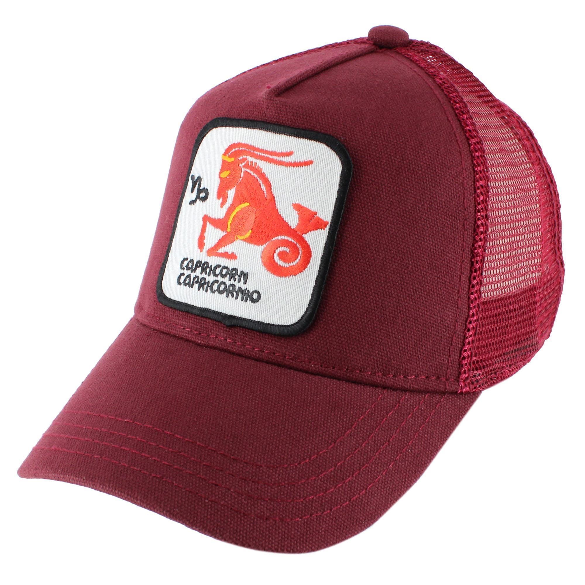 CTM® Unisex Zodiac Sign Astrology Patch Trucker Hat - Capricorn