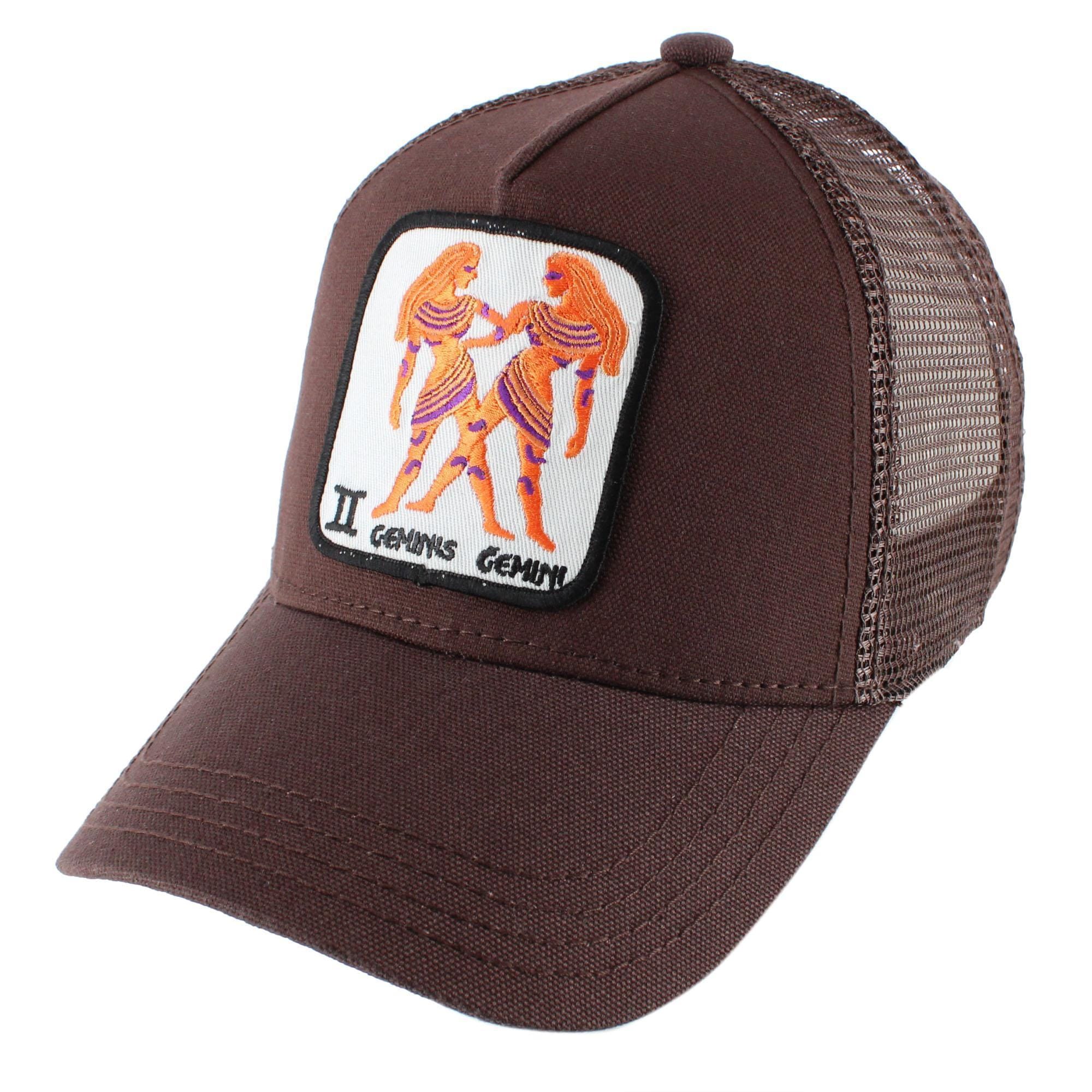 CTM® Unisex Zodiac Sign Astrology Patch Trucker Hat - Gemini