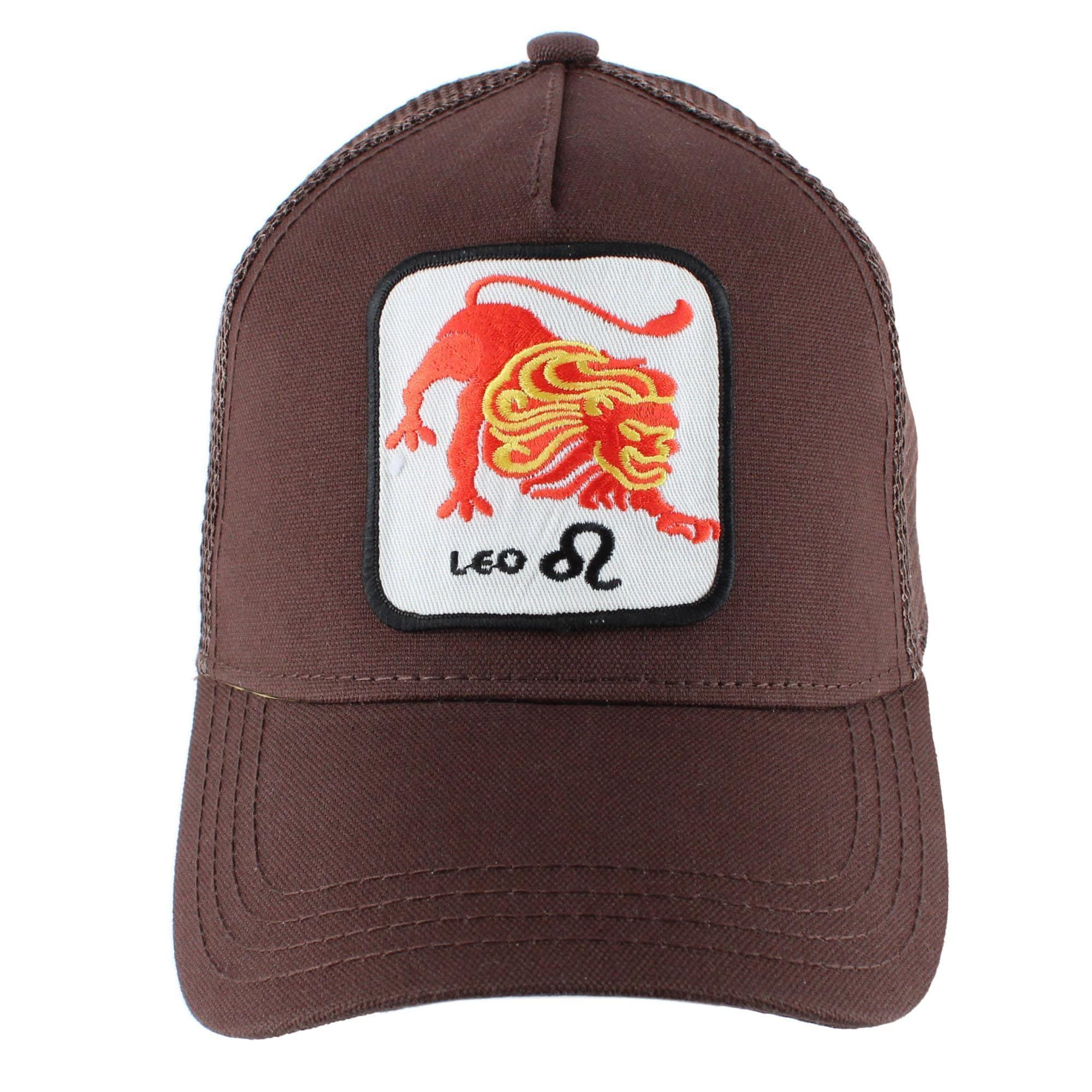 CTM® Unisex Zodiac Sign Astrology Patch Trucker Hat - Leo