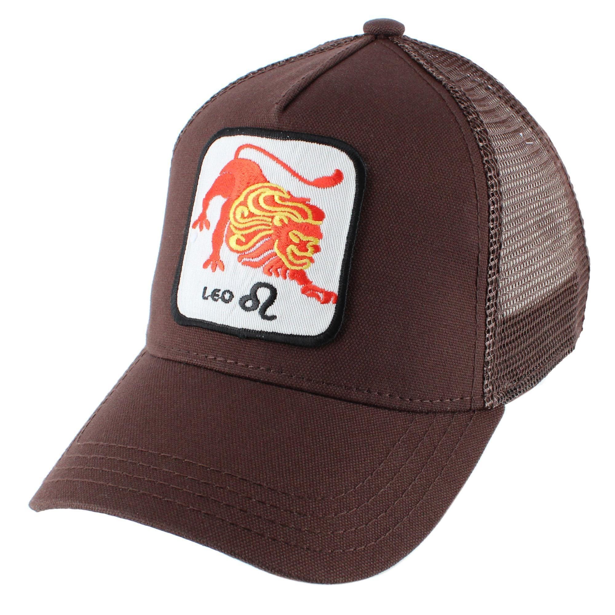CTM® Unisex Zodiac Sign Astrology Patch Trucker Hat - Leo