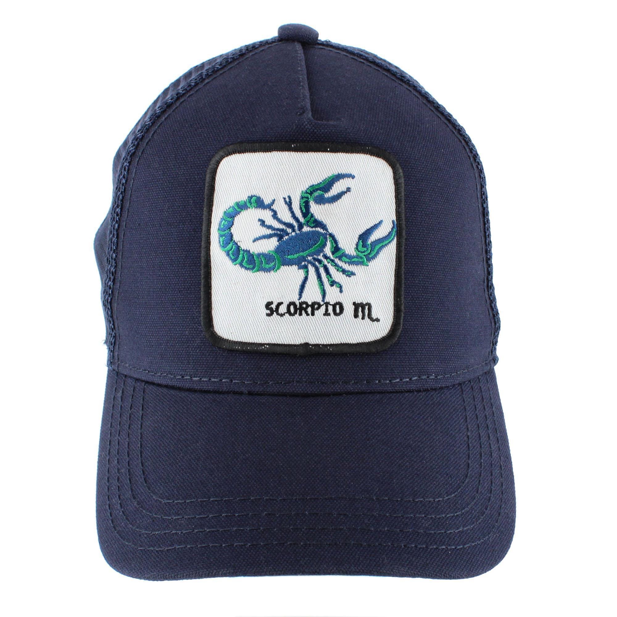 CTM® Unisex Zodiac Sign Astrology Patch Trucker Hat - Scorpio