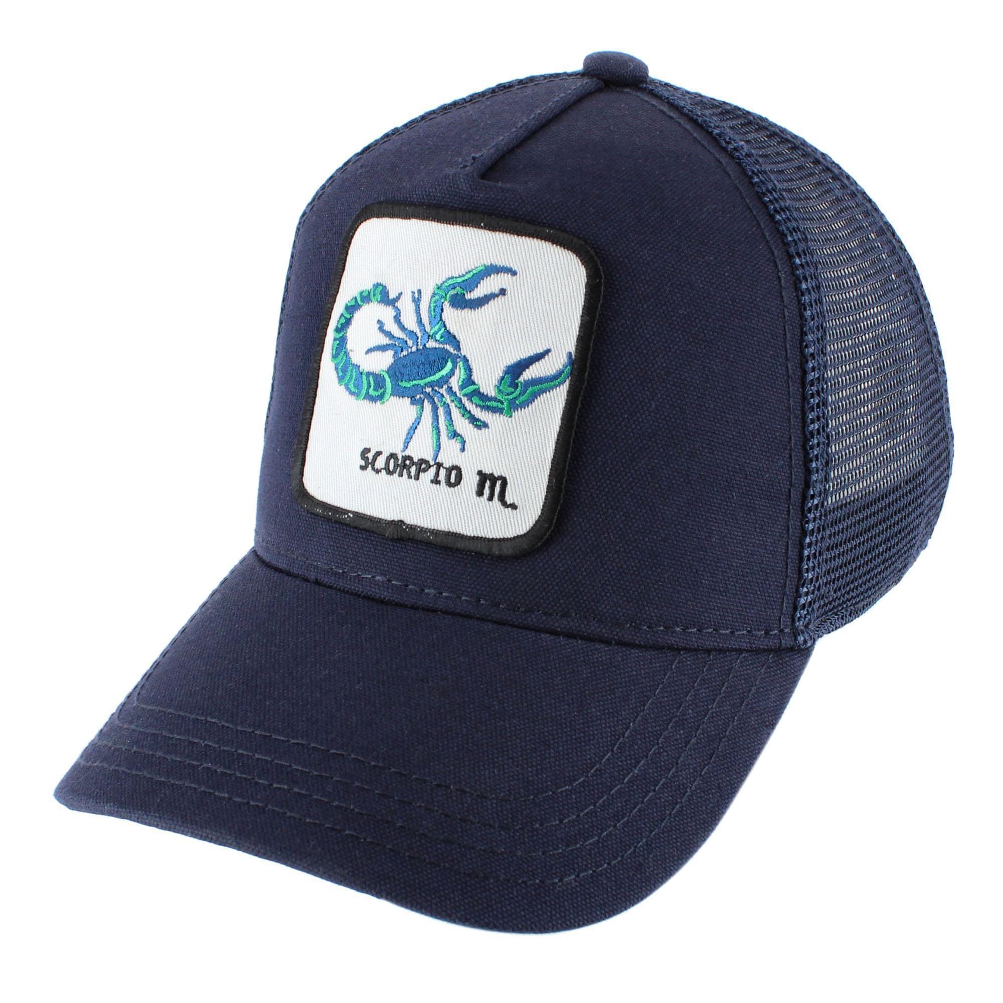 CTM® Unisex Zodiac Sign Astrology Patch Trucker Hat - Scorpio