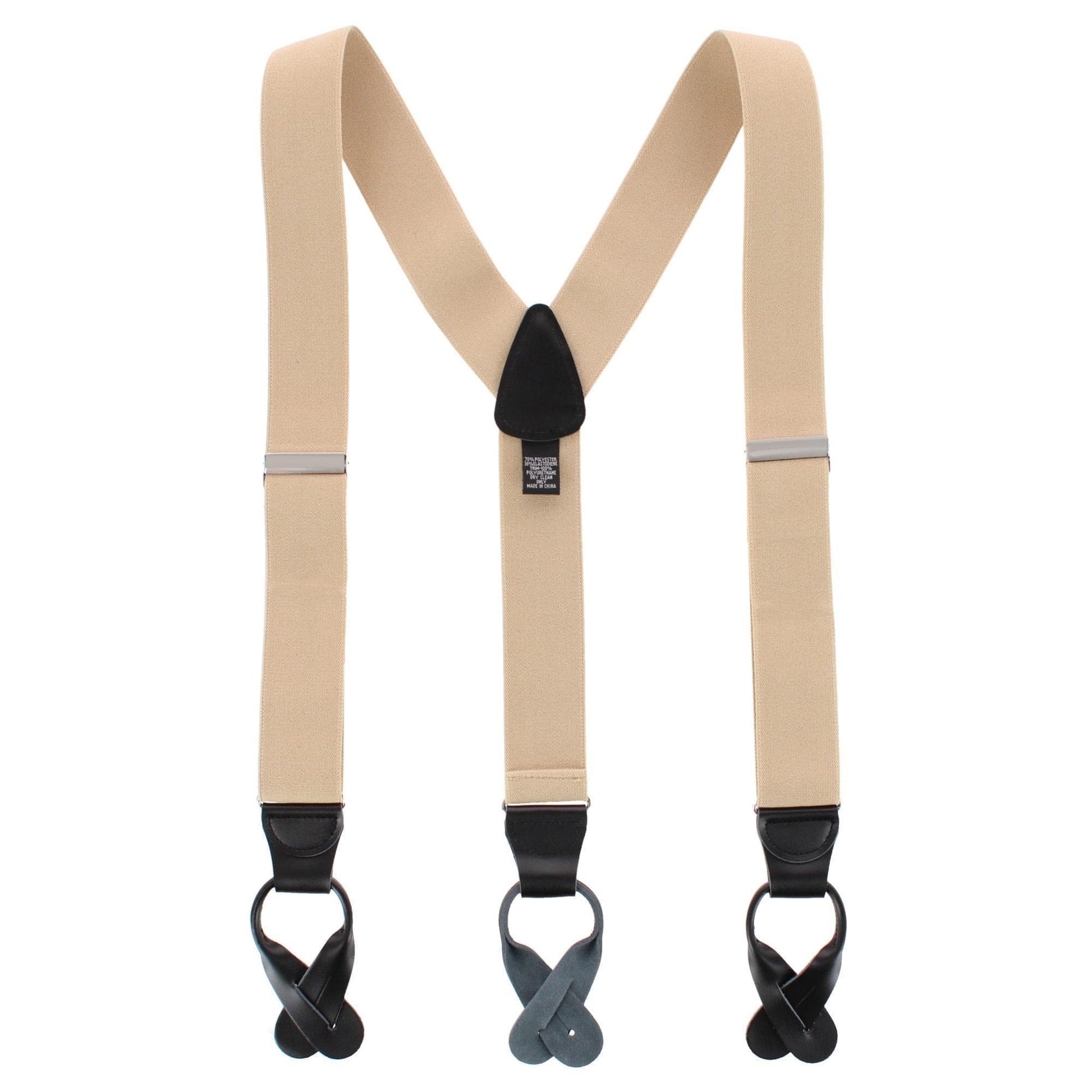 Essentials by Trafalgar The Original Elastic Comfort Button End Suspender - Khaki