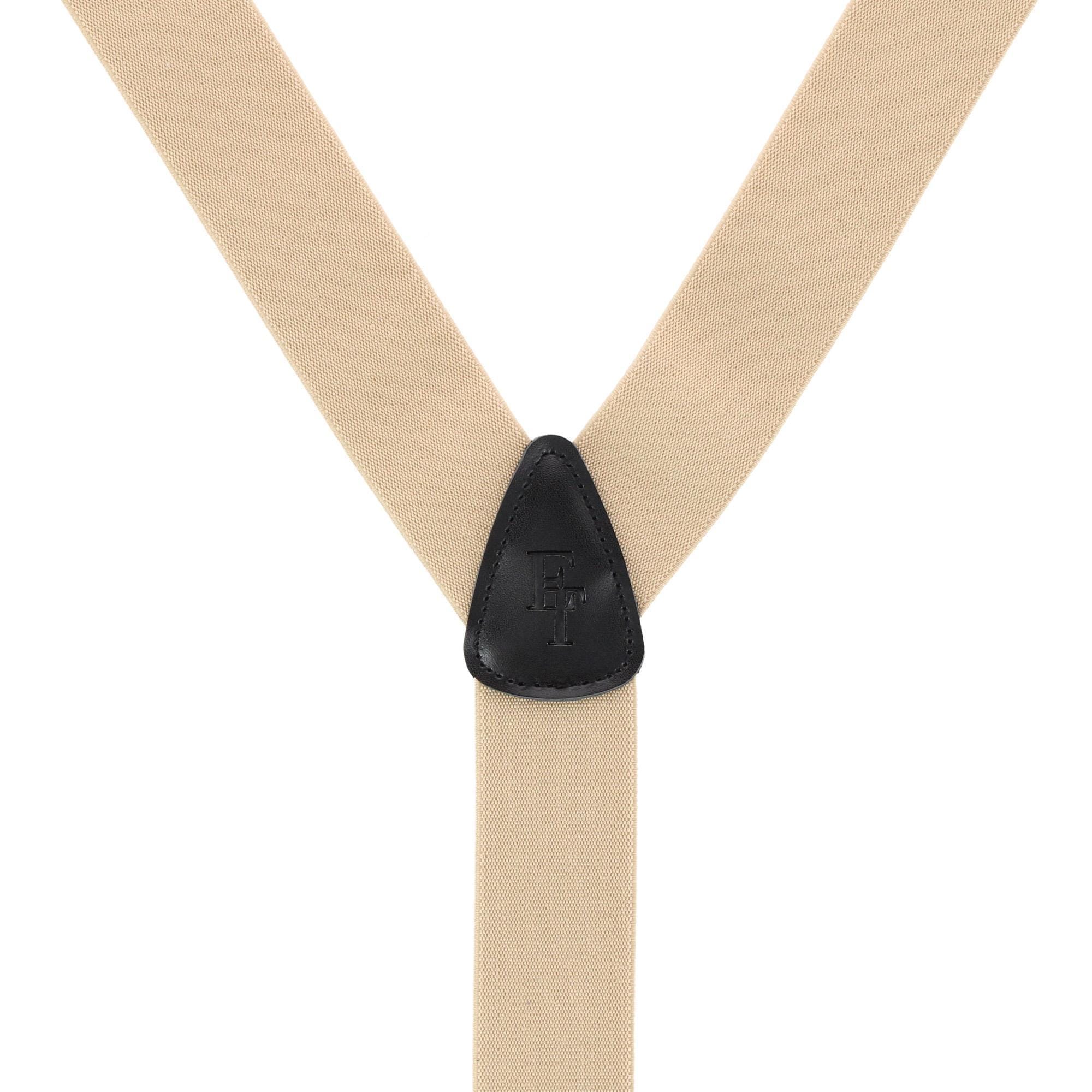 Essentials by Trafalgar The Original Elastic Comfort Button End Suspender - Khaki