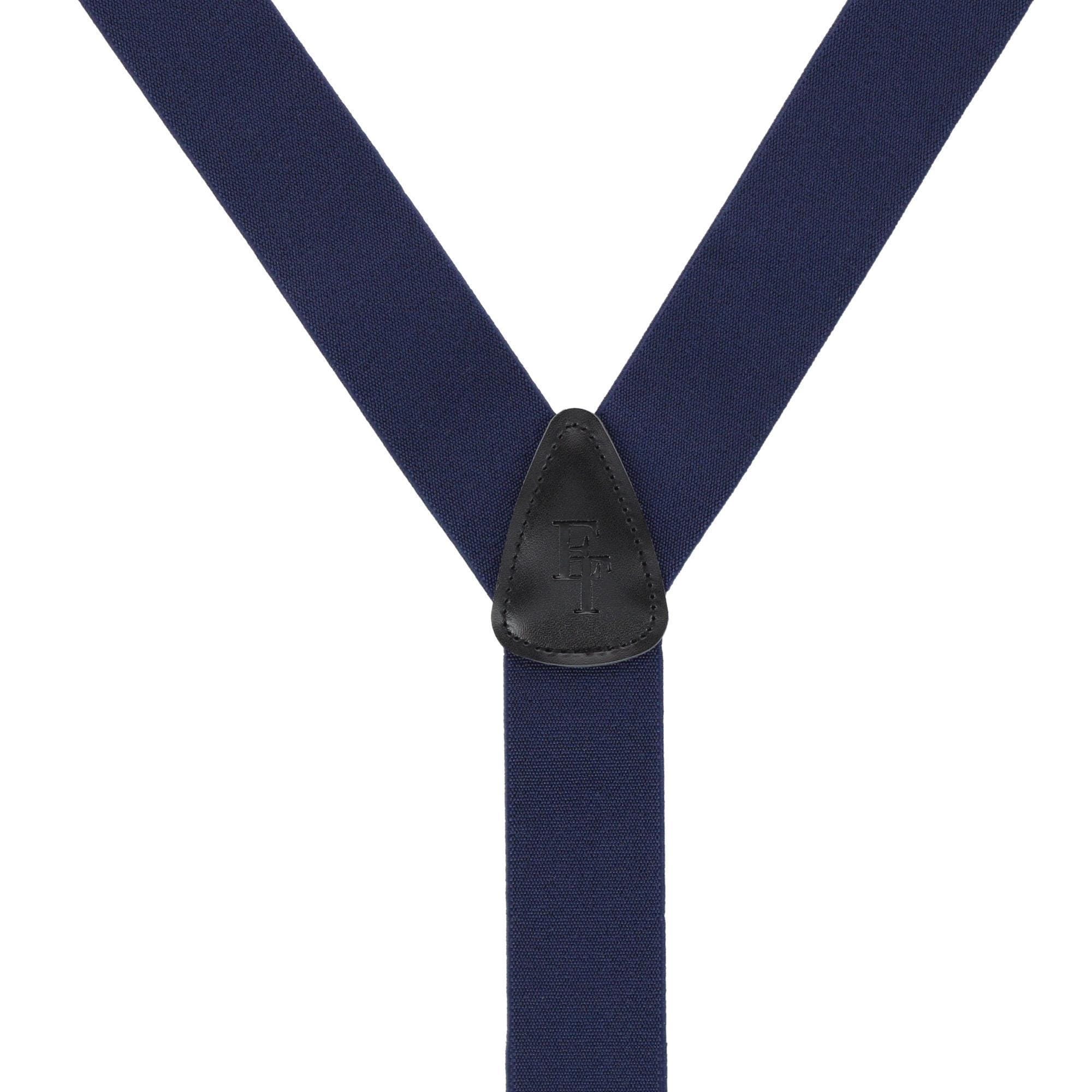 Essentials by Trafalgar The Original Elastic Comfort Button End Suspender - Navy