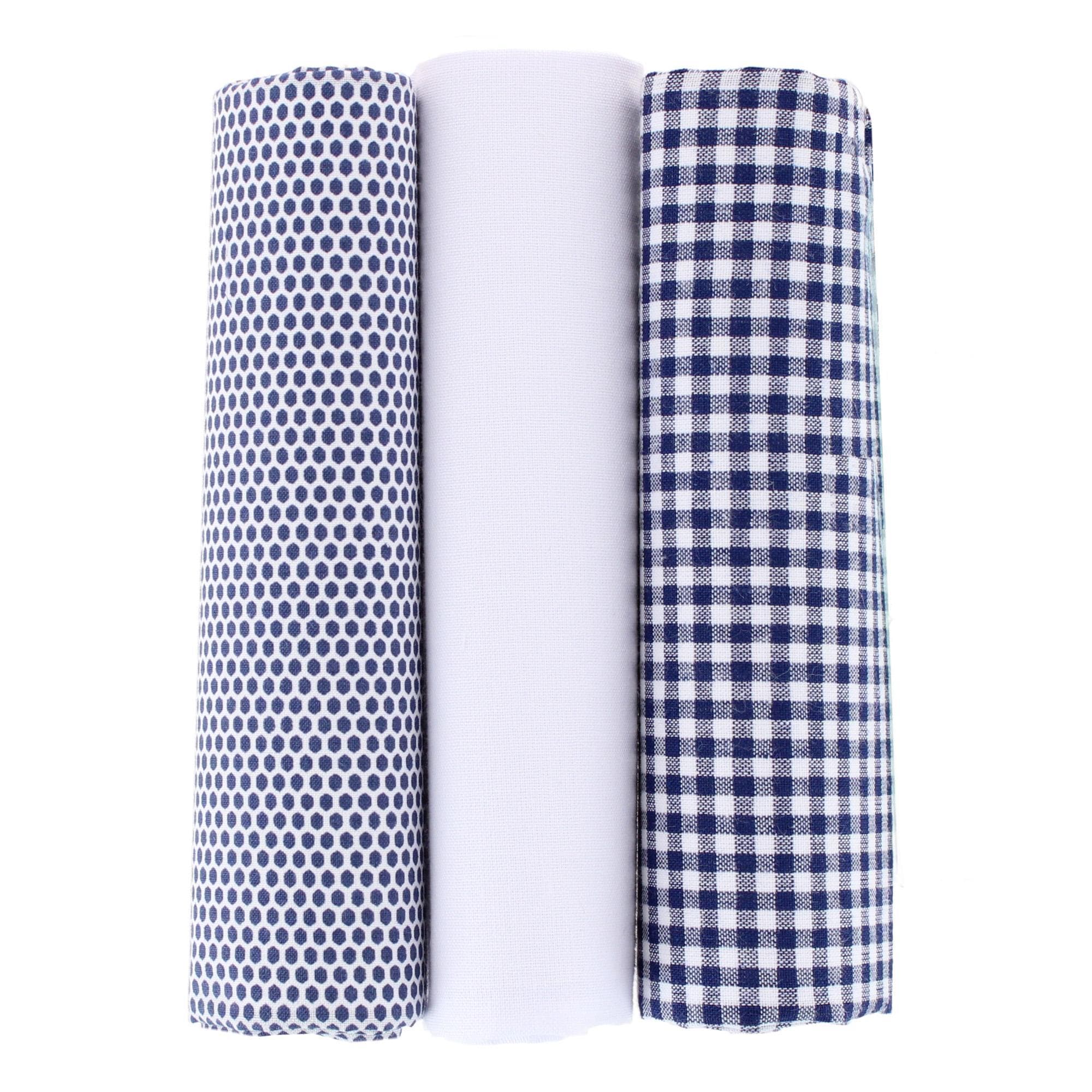 Essentials by Trafalgar Classy Dot and Check Patterned Blues Handkerchiefs - Multiple