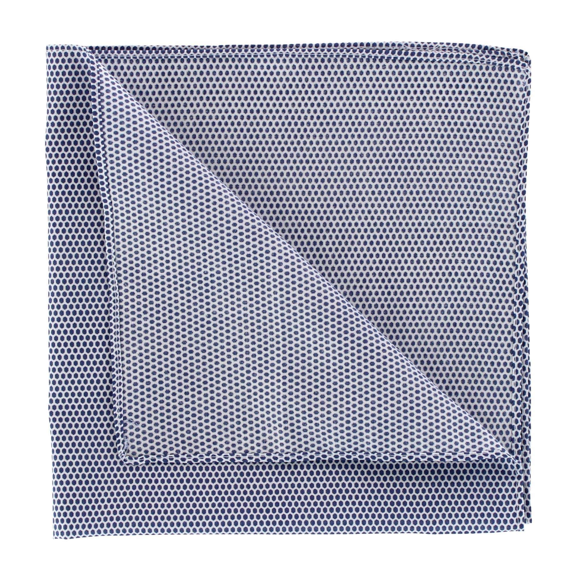 Essentials by Trafalgar Classy Dot and Check Patterned Blues Handkerchiefs - Multiple