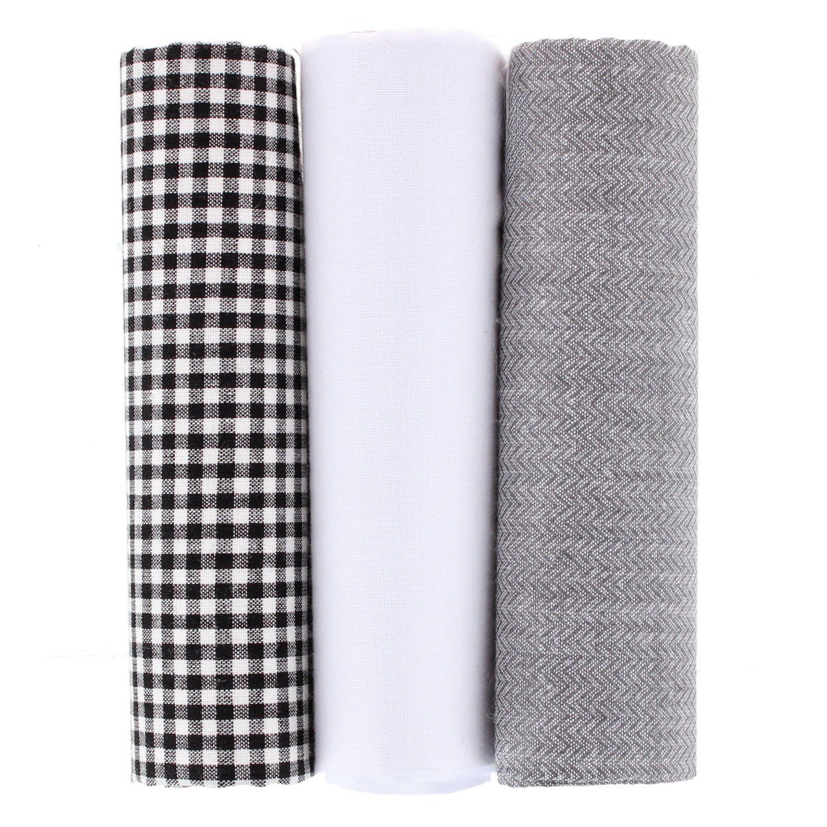Essentials by Trafalgar Traditional Herringbone and Check Dark Handkerchiefs - Multiple