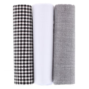 Traditional Herringbone and Check Dark Handkerchiefs