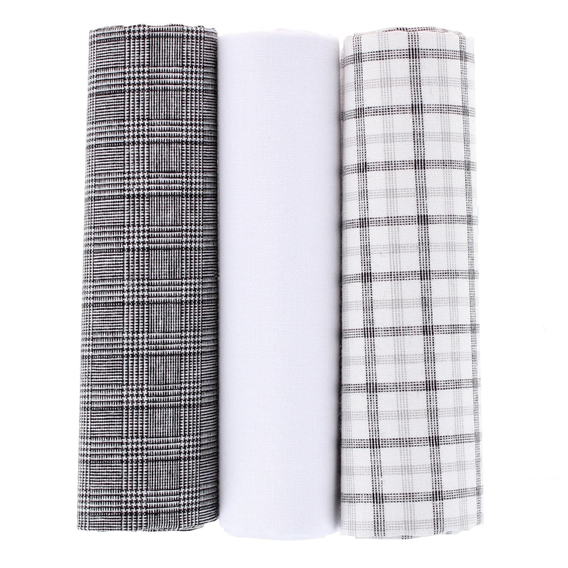 Essentials by Trafalgar Classical Black and White Patterned Handkerchiefs - Multiple