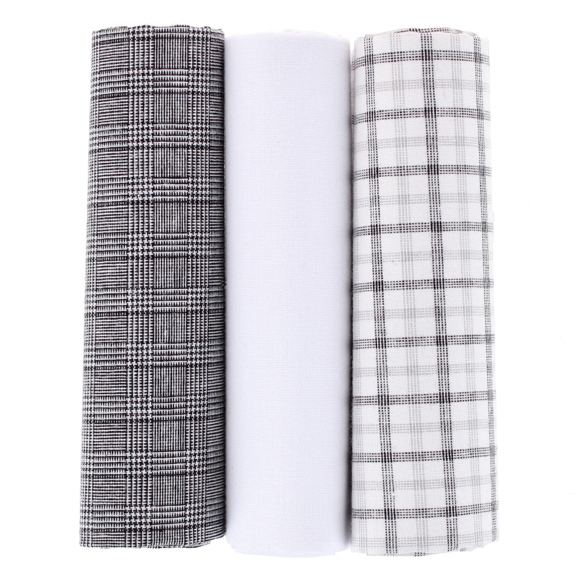 Essentials by Trafalgar Classical Black and White Patterned Handkerchiefs - Multiple