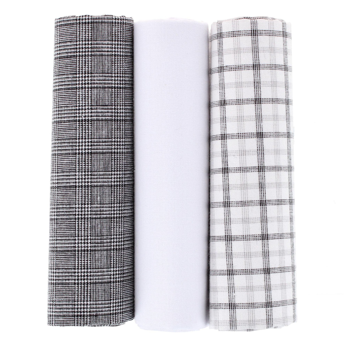 Essentials by Trafalgar Classical Black and White Patterned Handkerchiefs