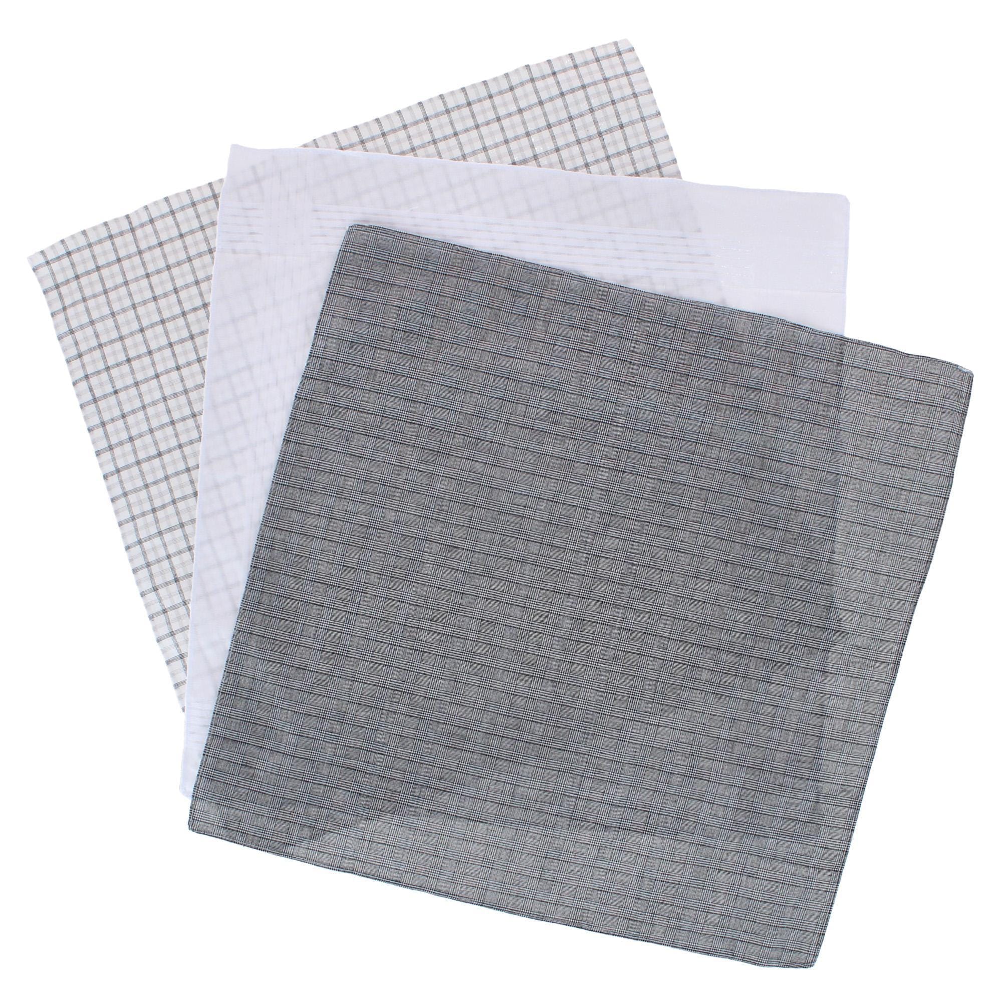 Essentials by Trafalgar Classical Black and White Patterned Handkerchiefs - Multiple