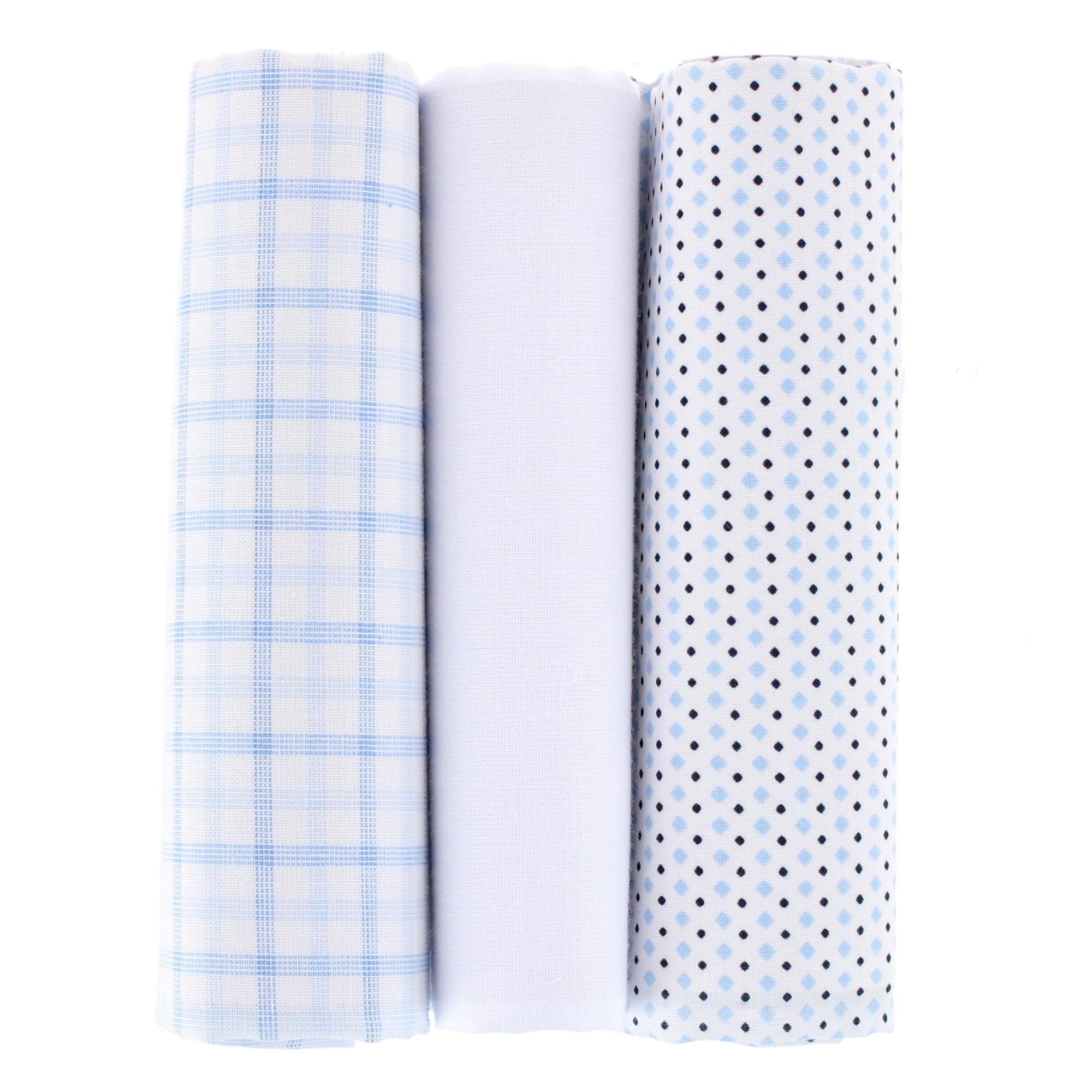 Essentials by Trafalgar Vibrant Dot and Check Patterned Blues Handkerchiefs - Multiple