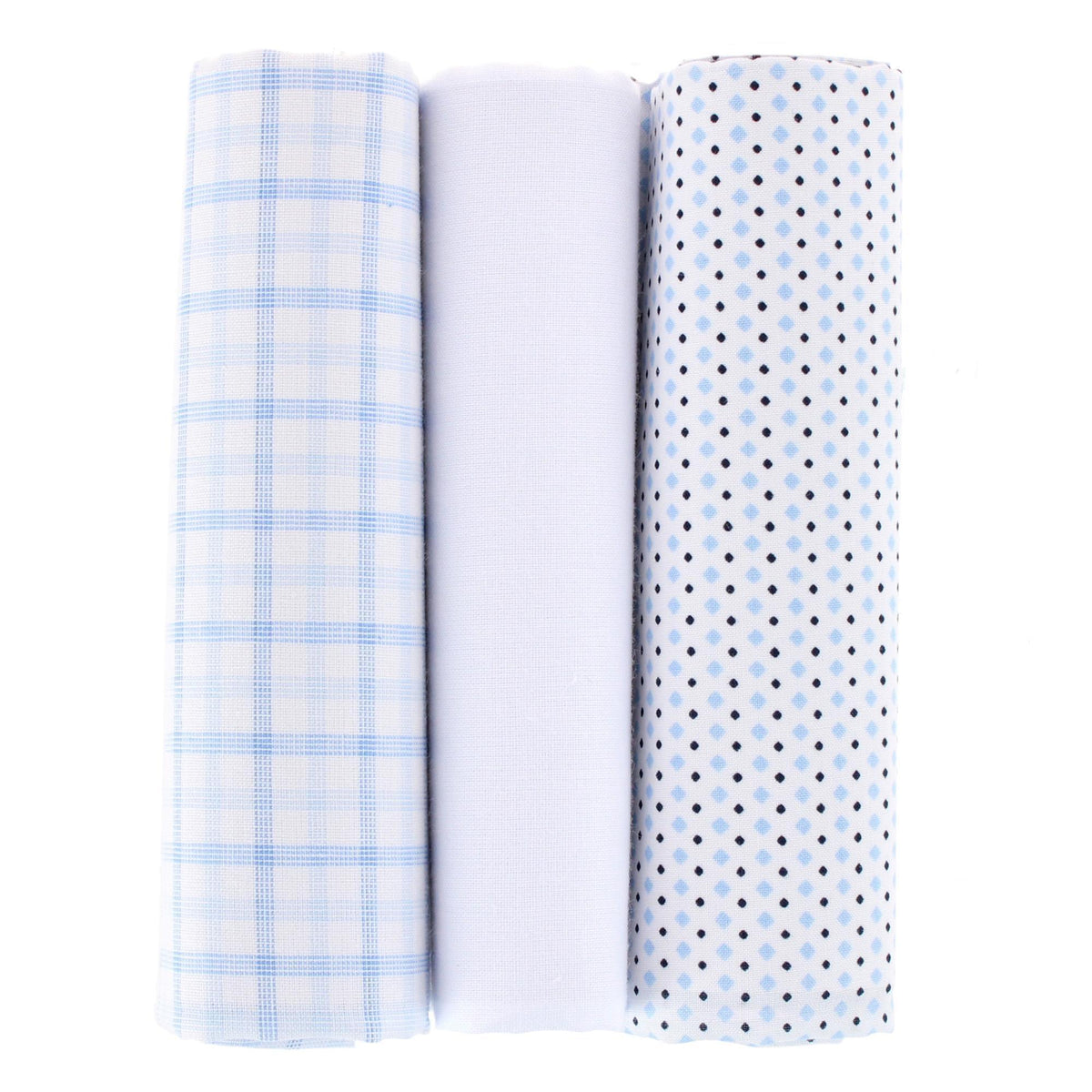 Essentials by Trafalgar Vibrant Dot and Check Patterned Blues Handkerchiefs - Multiple