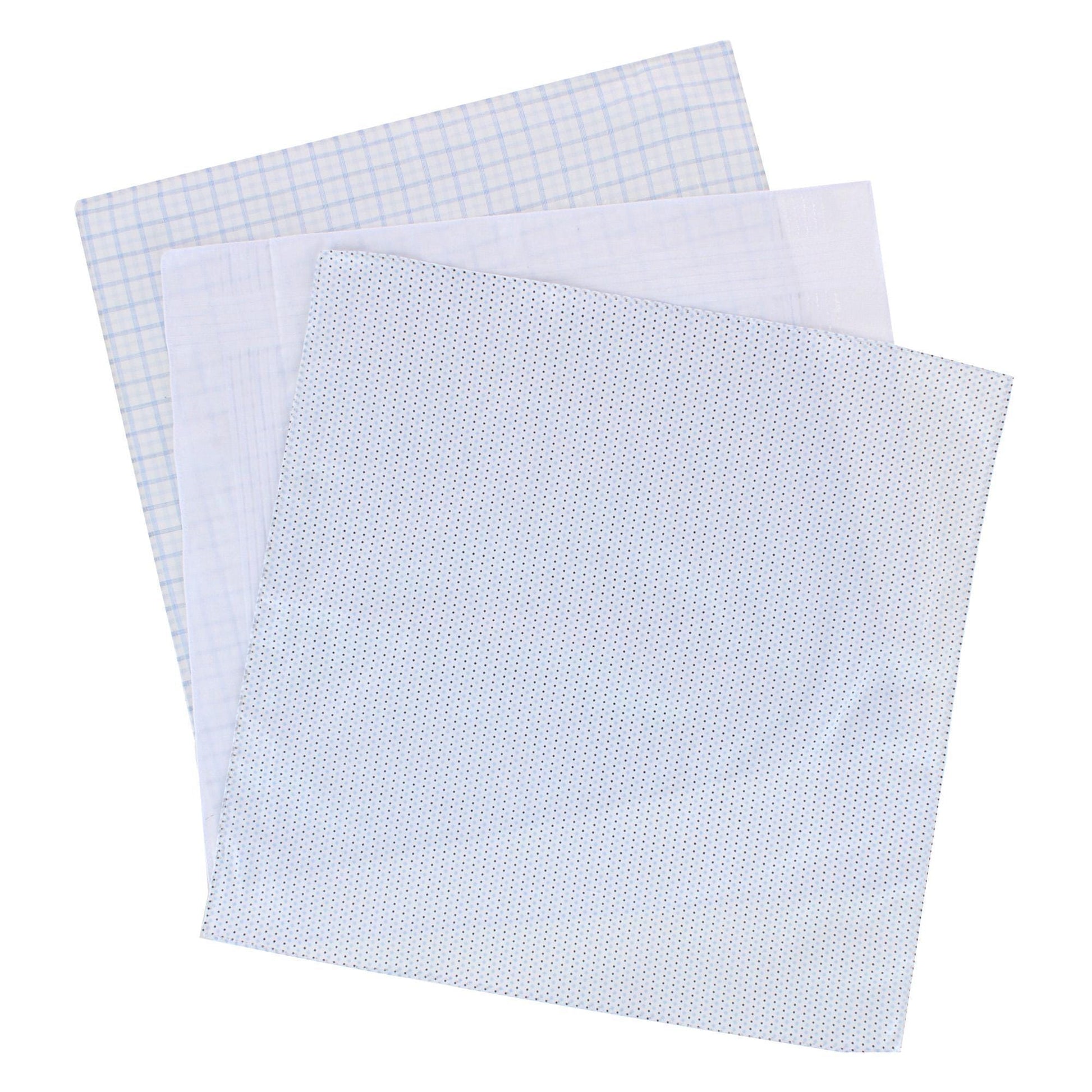 Essentials by Trafalgar Vibrant Dot and Check Patterned Blues Handkerchiefs - Multiple