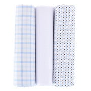 Vibrant Dot and Check Patterned Blues Handkerchiefs