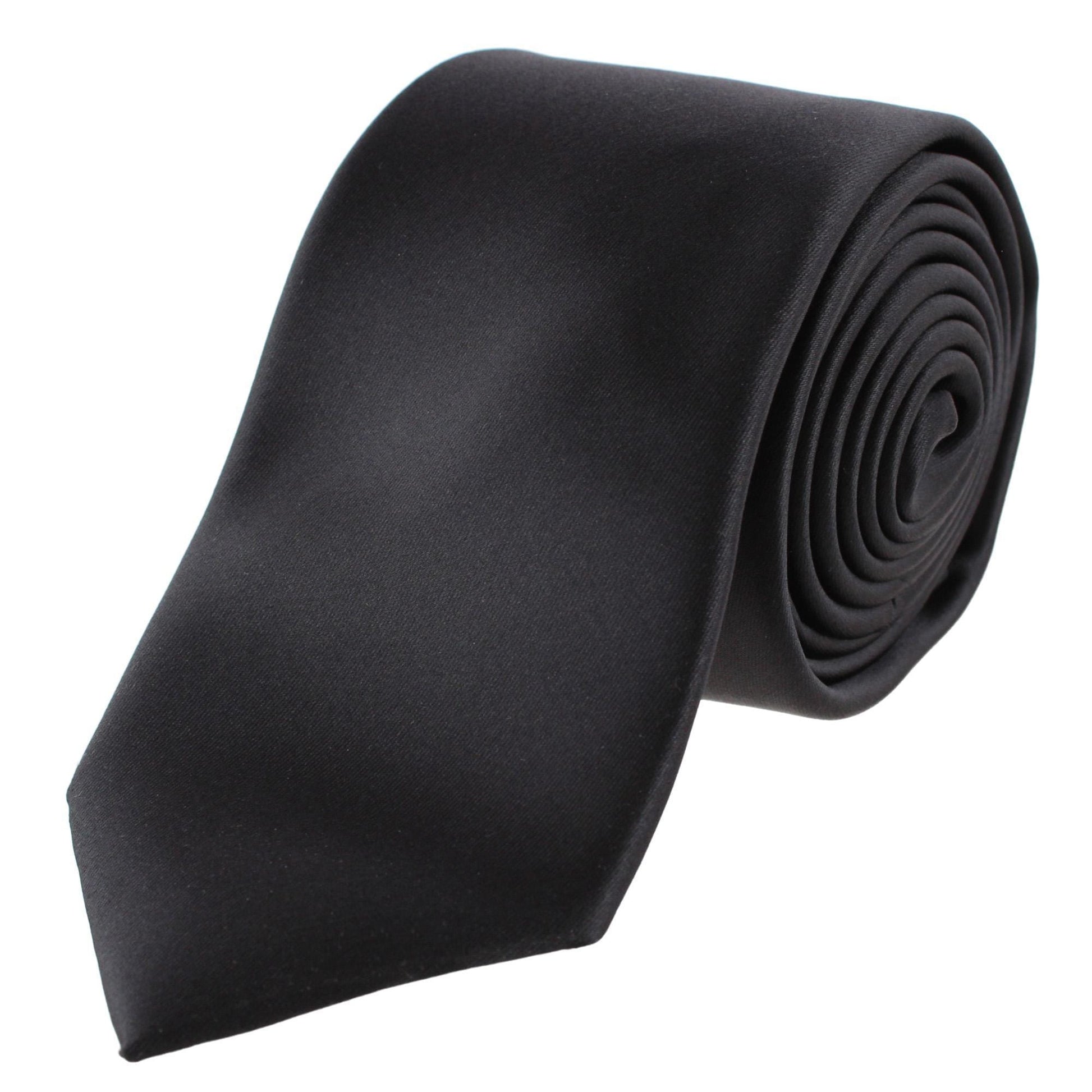 Essentials by Trafalgar Solid Necktie and Metallic Floral Pocket Square Set - Black
