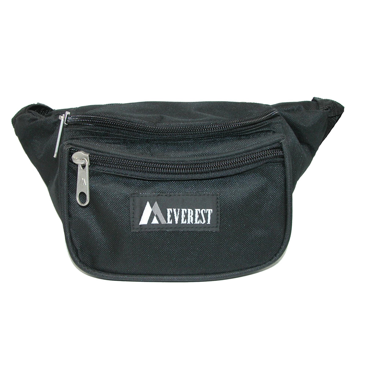 Everest Fabric Multi Pocket Fanny Waist Pack - Black
