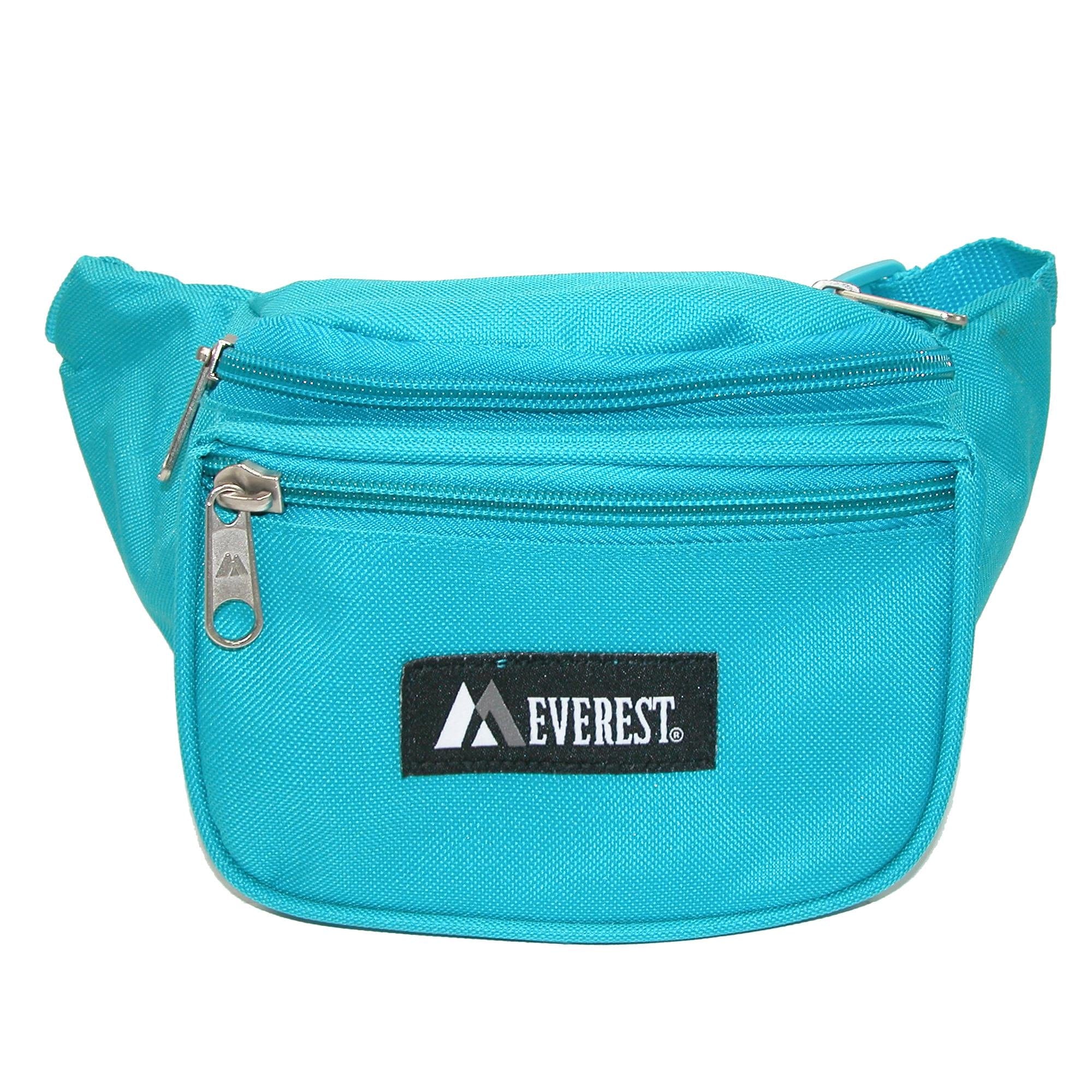 Everest Fabric Multi Pocket Fanny Waist Pack - Turquoise